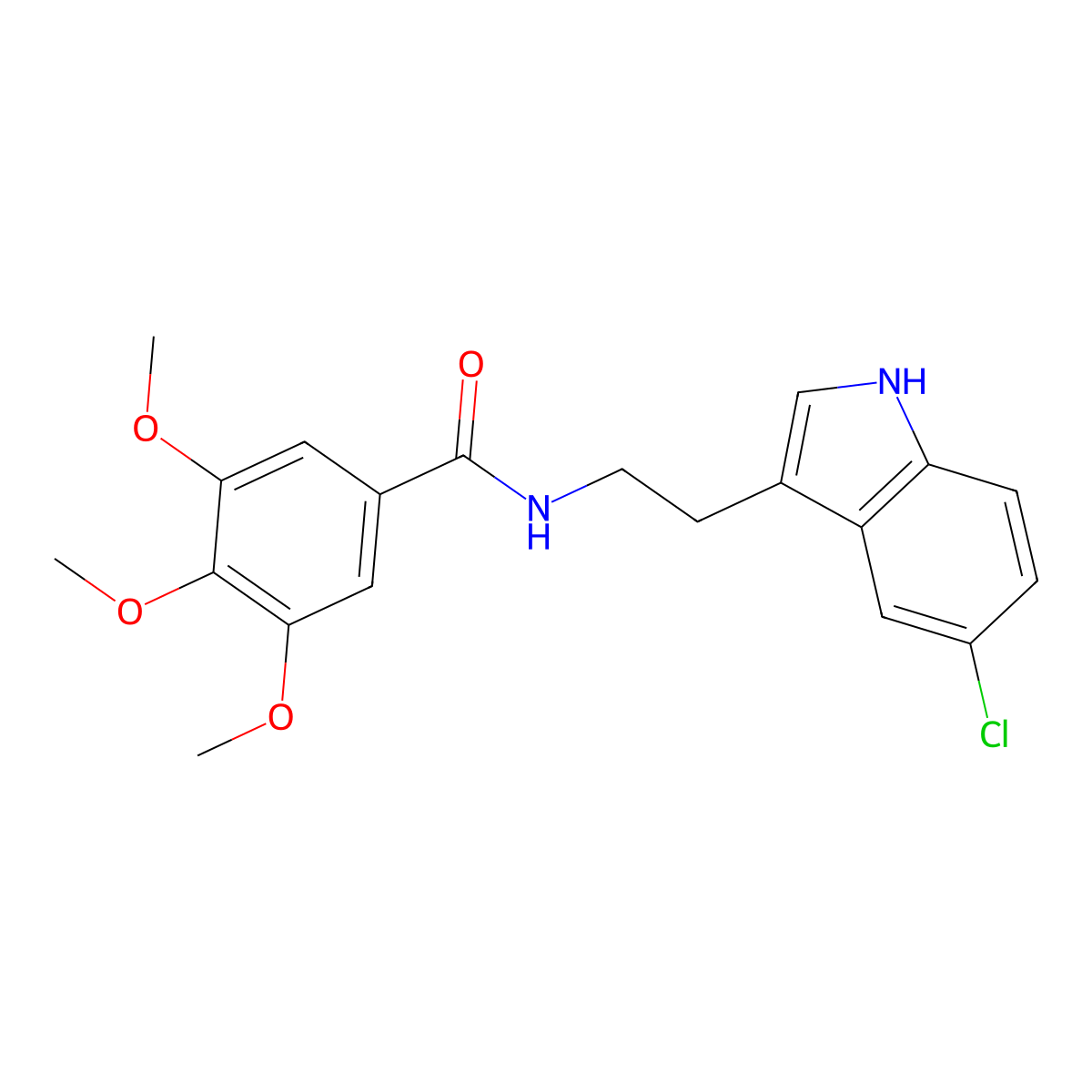 N-[2-(5-chloro-1H-indol-3-yl)ethyl]-3,4,5-trimethoxybenzamide molecular structure, CAS 775290-69-2