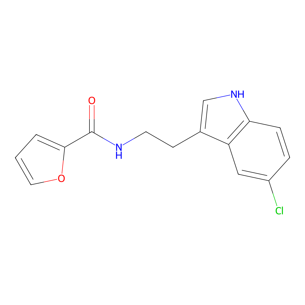 N-[2-(5-chloro-1H-indol-3-yl)ethyl]furan-2-carboxamide molecular structure, CAS 775290-72-7