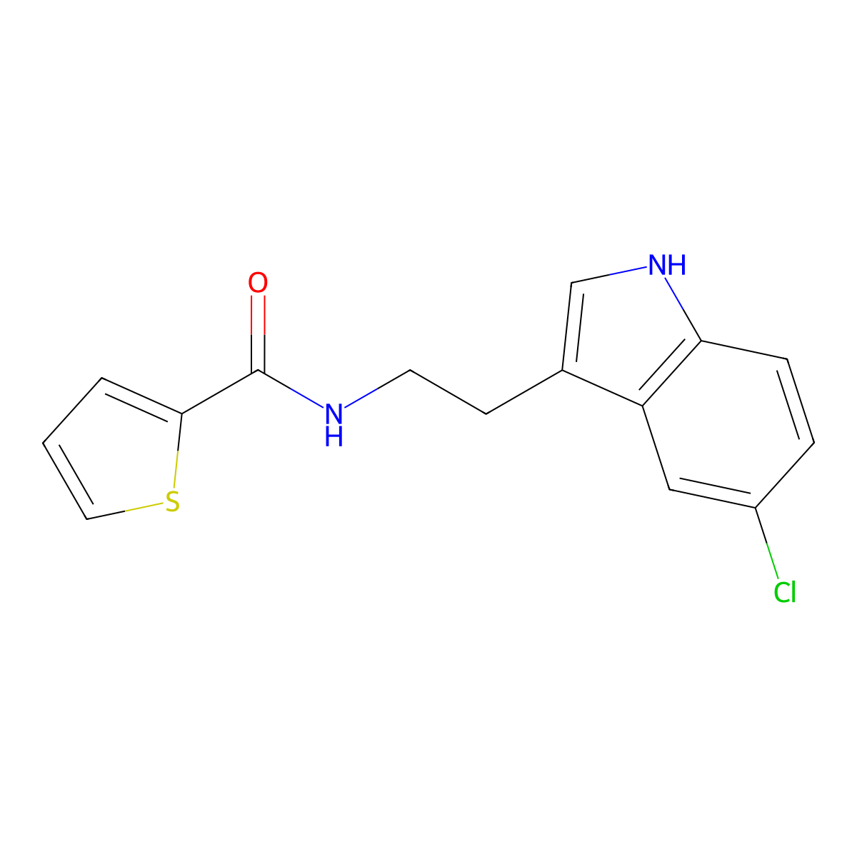 N-[2-(5-chloro-1H-indol-3-yl)ethyl]thiophene-2-carboxamide molecular structure, CAS 775290-73-8