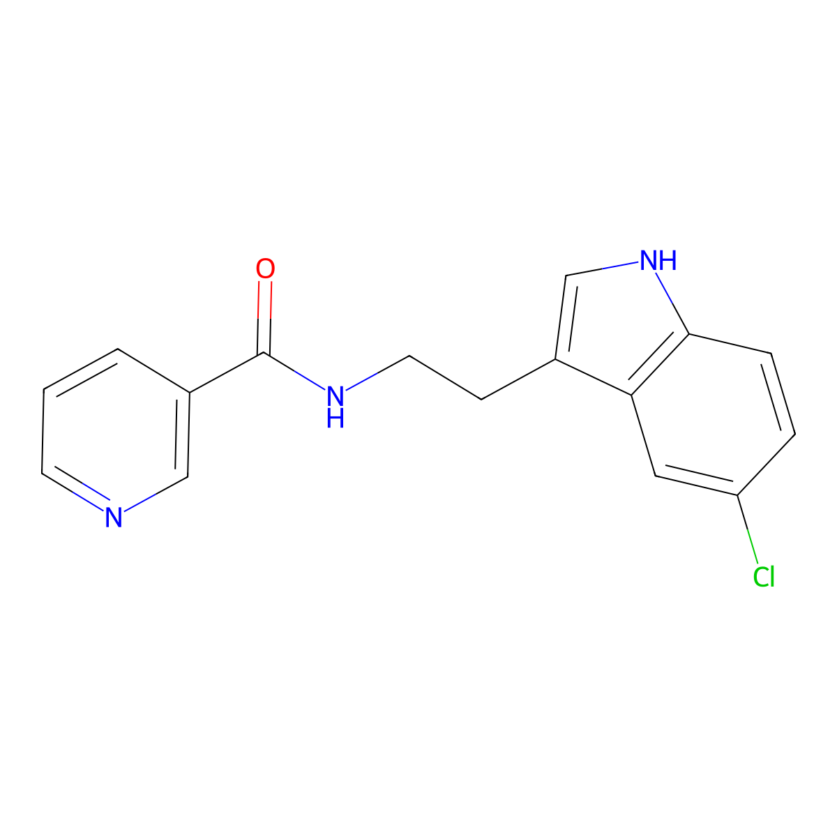 N-[2-(5-chloro-1H-indol-3-yl)ethyl]pyridine-3-carboxamide molecular structure, CAS 775290-76-1