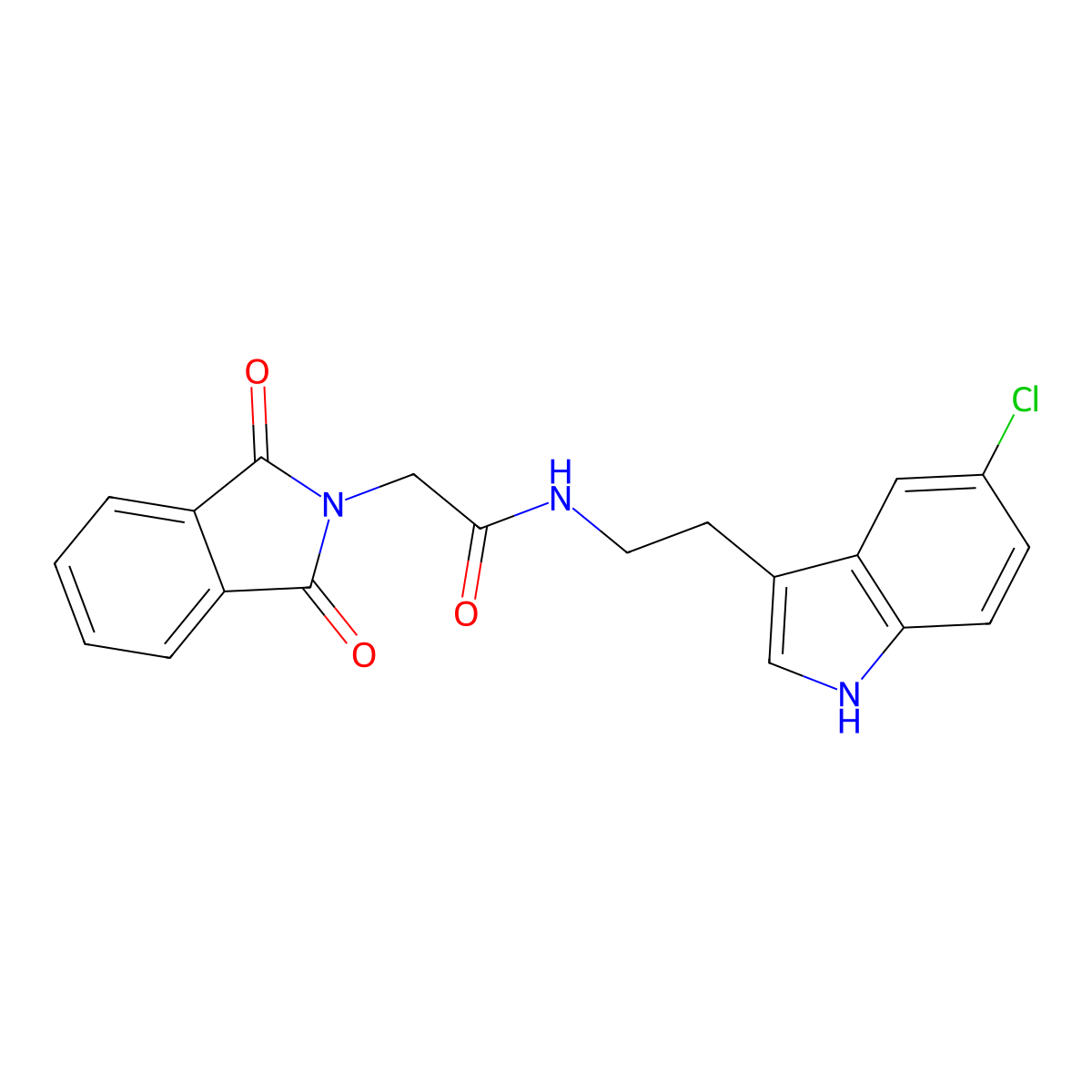 N-[2-(5-chloro-1H-indol-3-yl)ethyl]-2-(1,3-dioxo-1,3-dihydro-2H-isoindol-2-yl)acetamide molecular structure, CAS 775290-77-2