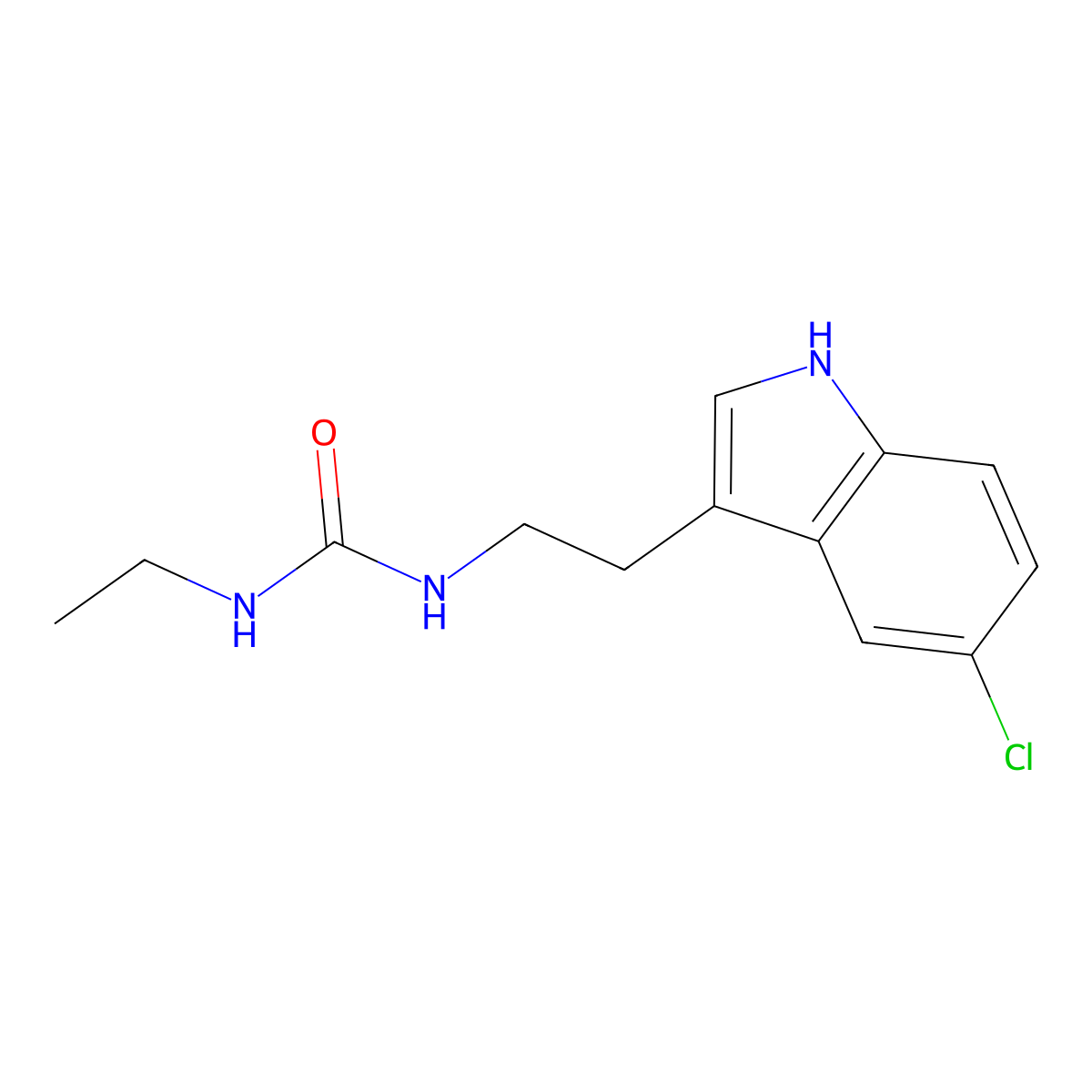 1-[2-(5-chloro-1H-indol-3-yl)ethyl]-3-ethylurea molecular structure, CAS 775290-78-3