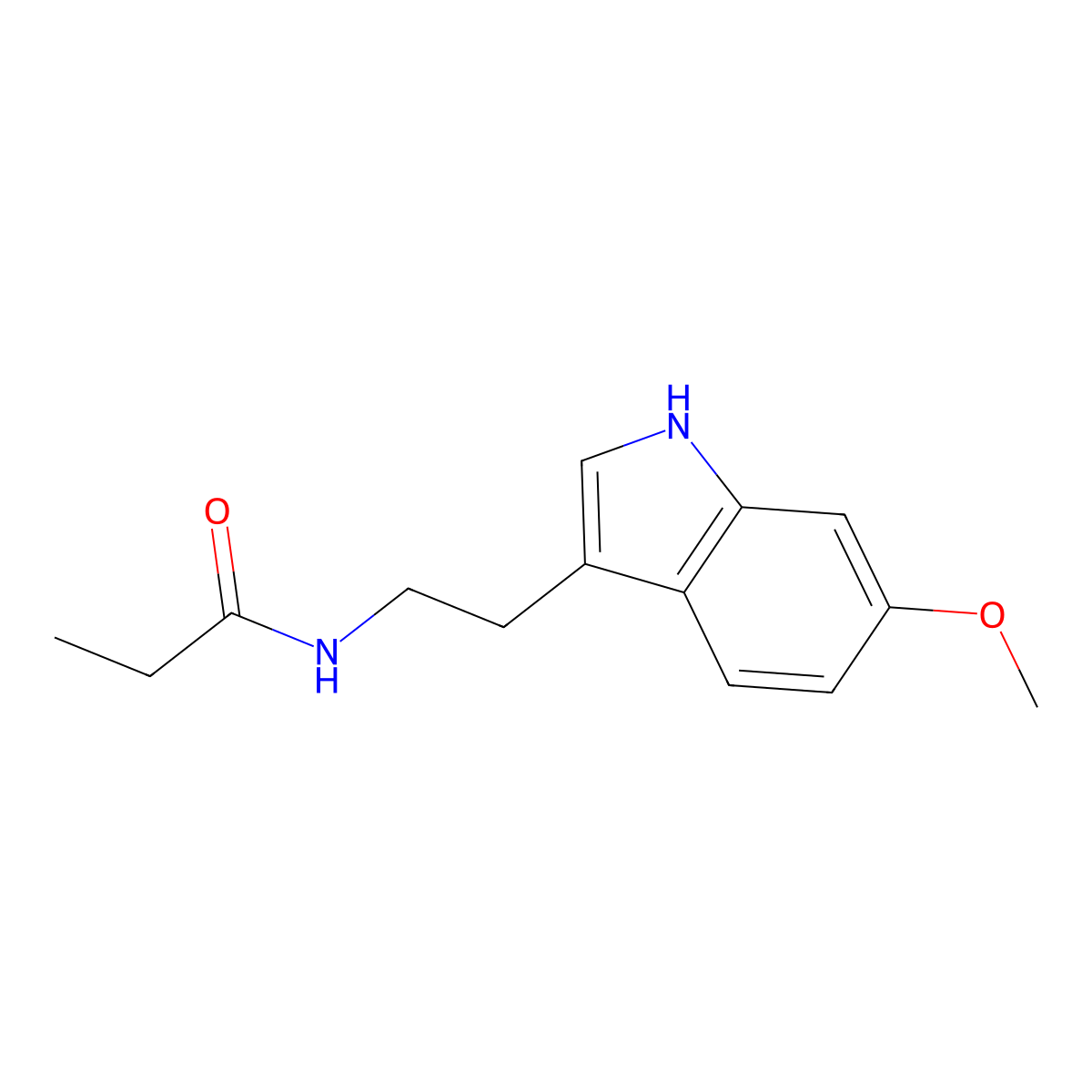 N-[2-(6-methoxy-1H-indol-3-yl)ethyl]propanamide molecular structure, CAS 775290-86-3