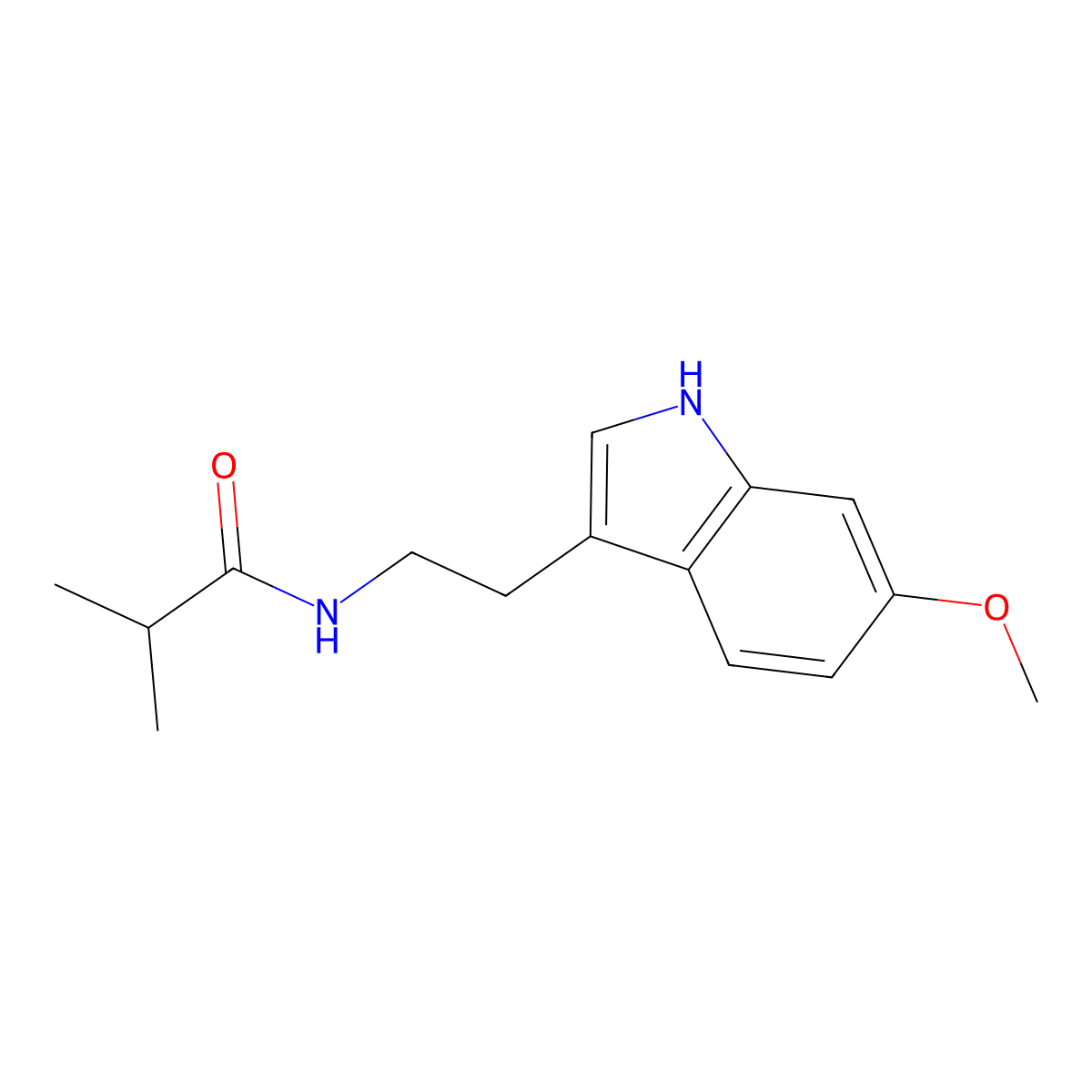 N-[2-(6-methoxy-1H-indol-3-yl)ethyl]-2-methylpropanamide molecular structure, CAS 775290-87-4