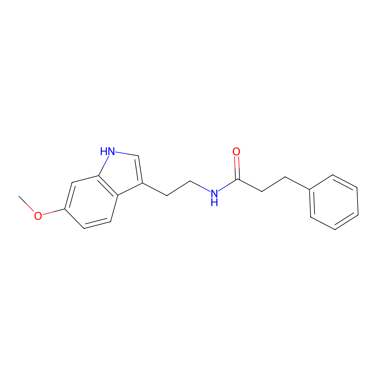 N-[2-(6-methoxy-1H-indol-3-yl)ethyl]-3-phenylpropanamide molecular structure, CAS 775290-93-2