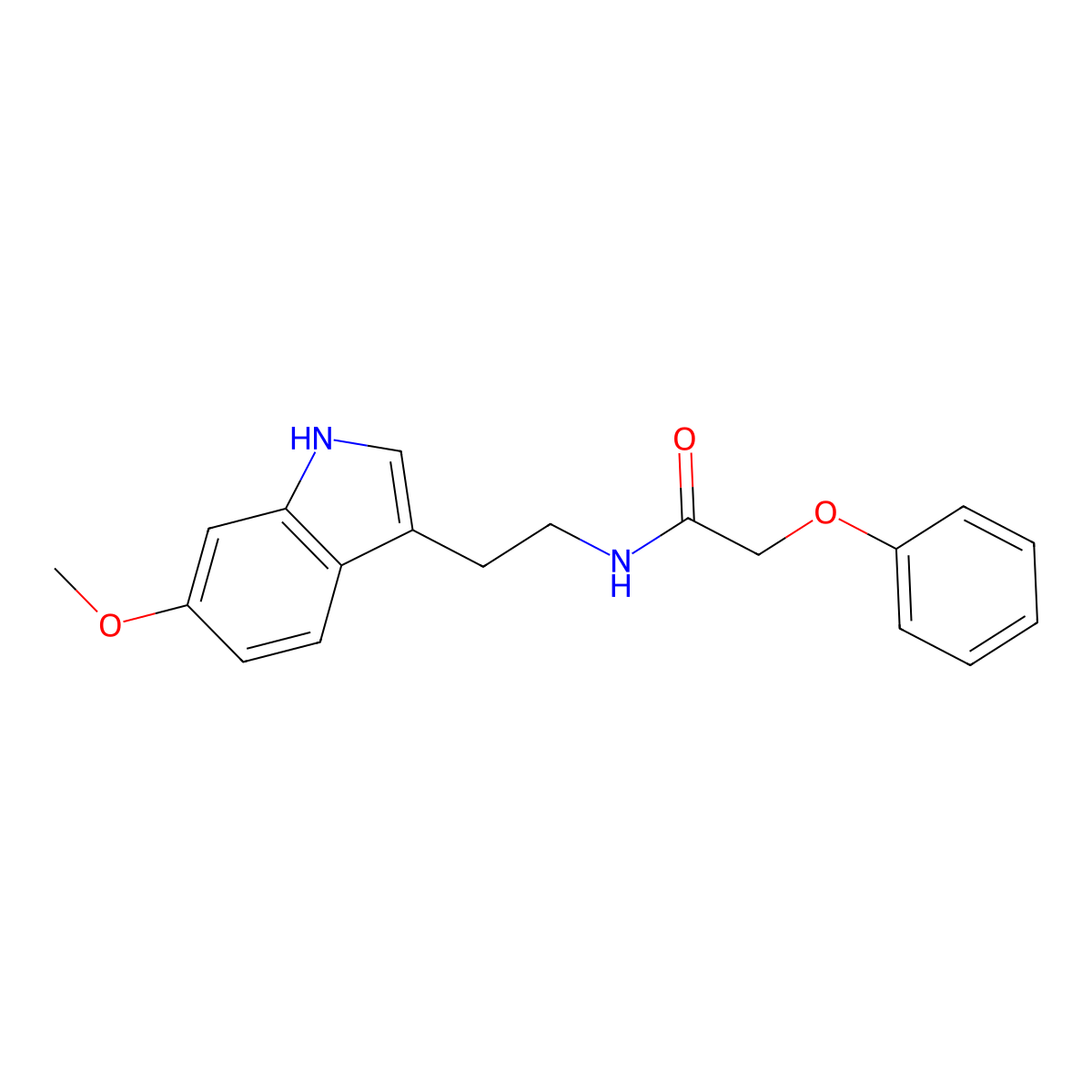 N-[2-(6-methoxy-1H-indol-3-yl)ethyl]-2-phenoxyacetamide molecular structure, CAS 775290-94-3