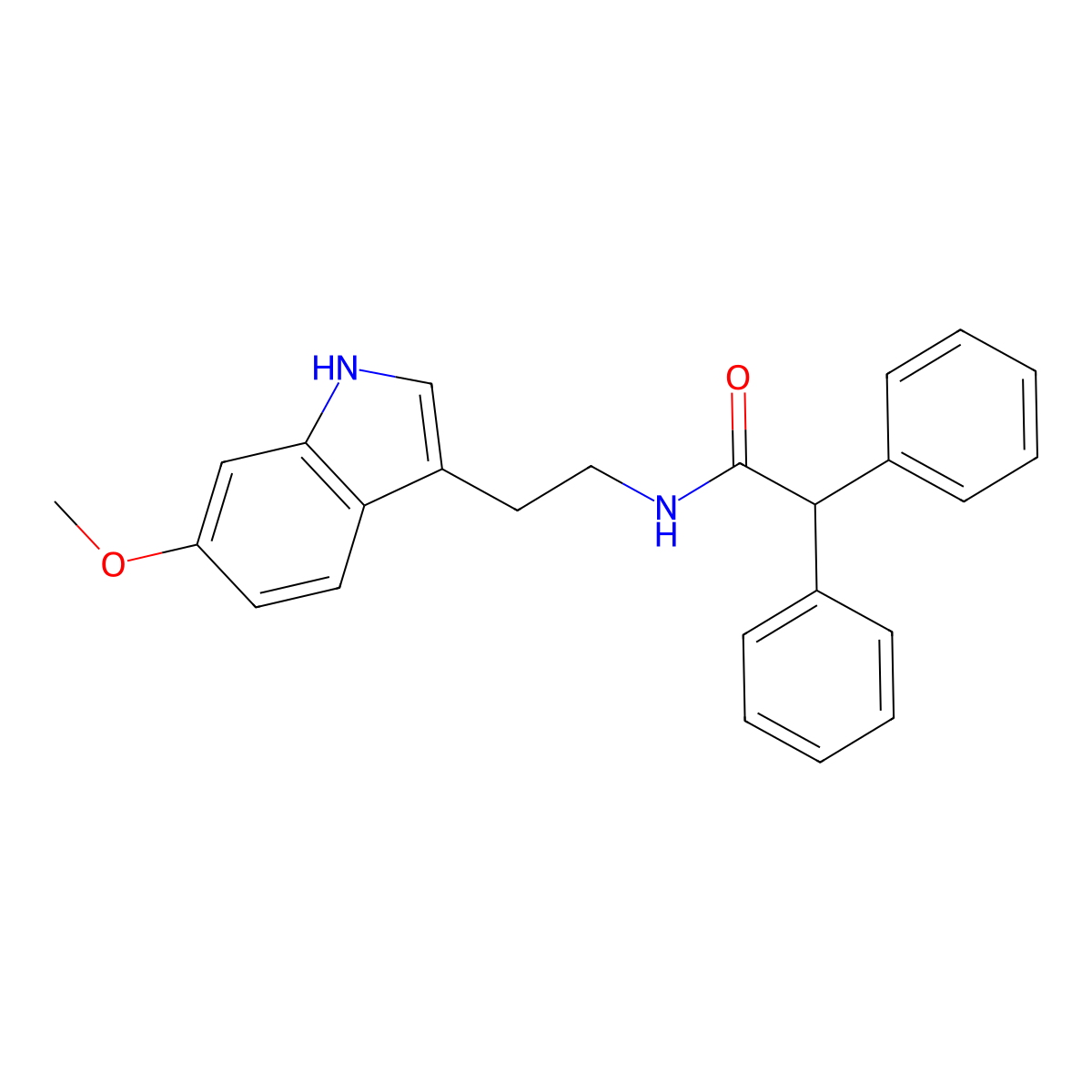 N-[2-(6-methoxy-1H-indol-3-yl)ethyl]-2,2-diphenylacetamide molecular structure, CAS 775291-04-8