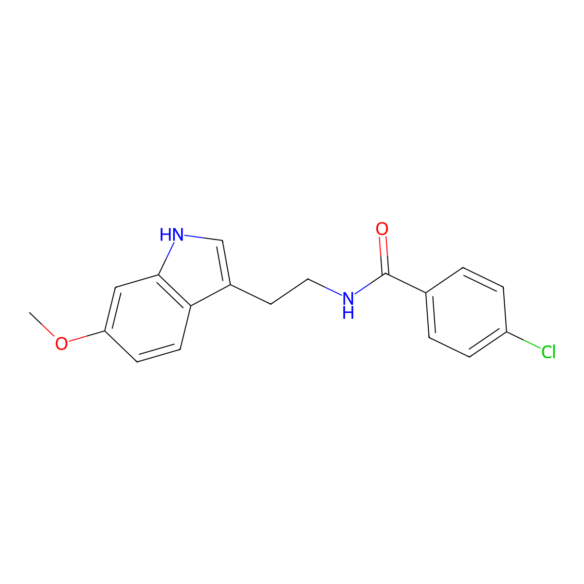 4-chloro-N-[2-(6-methoxy-1H-indol-3-yl)ethyl]benzamide molecular structure, CAS 775291-08-2