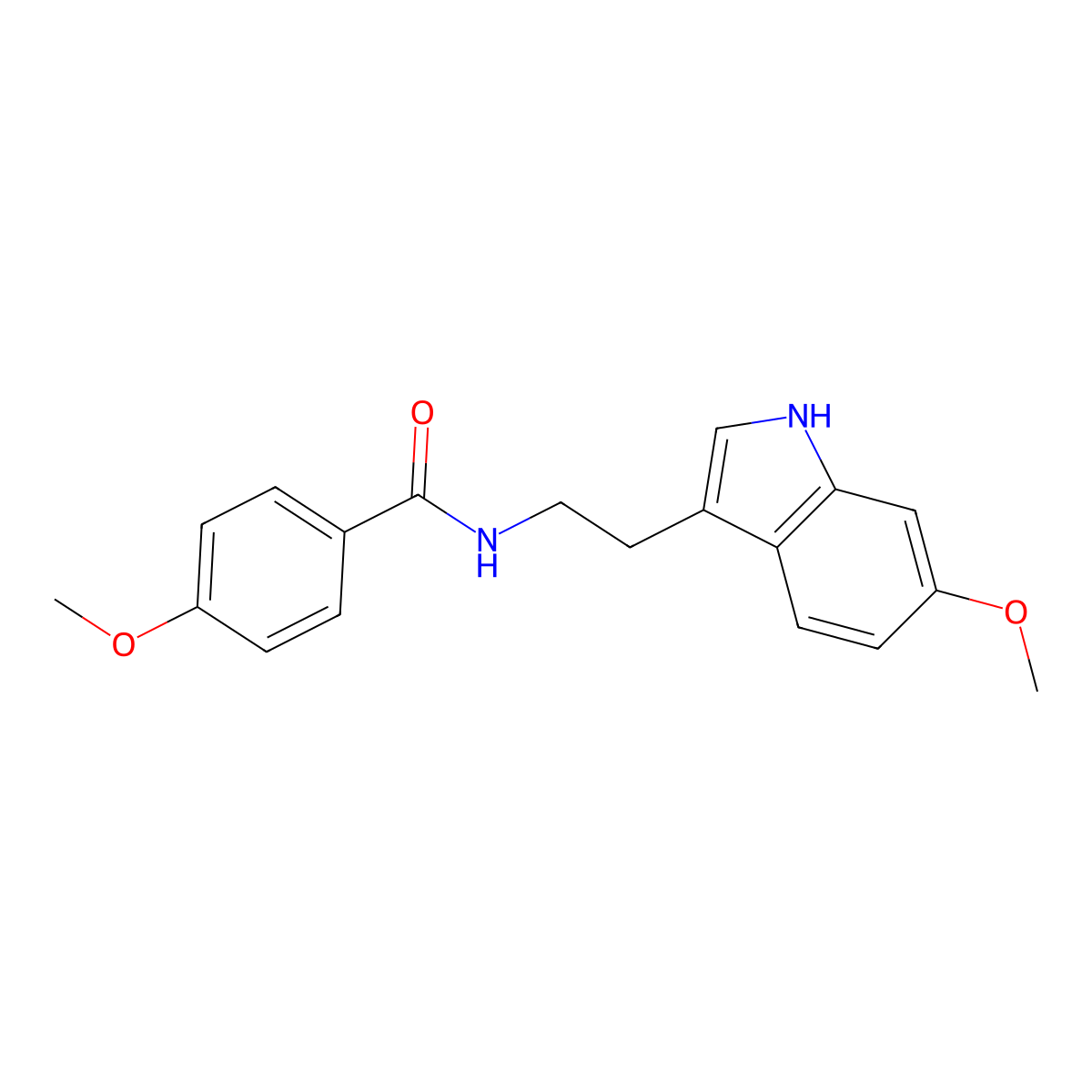 4-methoxy-N-[2-(6-methoxy-1H-indol-3-yl)ethyl]benzamide molecular structure, CAS 775291-10-6