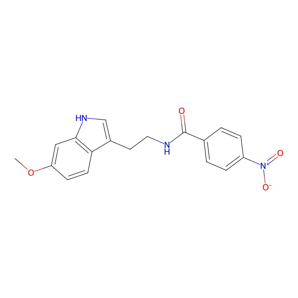 N-[2-(6-methoxy-1H-indol-3-yl)ethyl]-4-nitrobenzamide molecular structure, CAS 775291-11-7