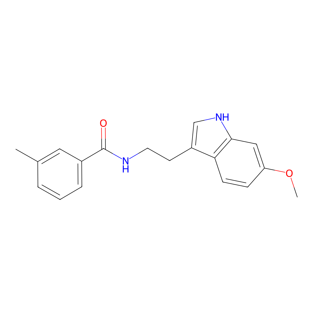 N-[2-(6-methoxy-1H-indol-3-yl)ethyl]-3-methylbenzamide molecular structure, CAS 775291-15-1