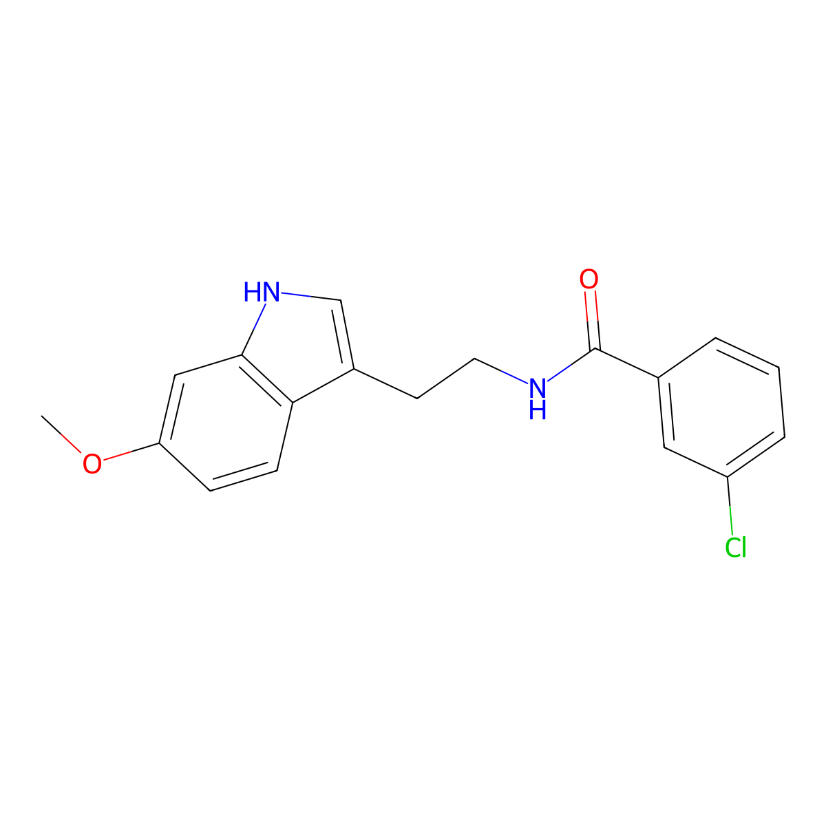 3-chloro-N-[2-(6-methoxy-1H-indol-3-yl)ethyl]benzamide molecular structure, CAS 775291-16-2