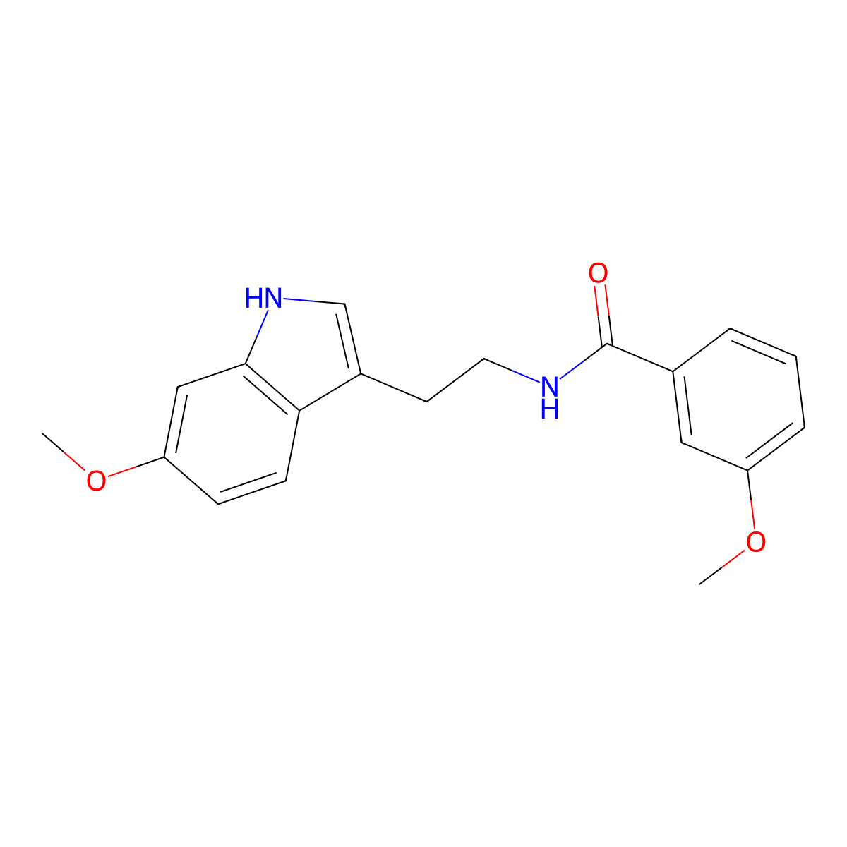 3-methoxy-N-[2-(6-methoxy-1H-indol-3-yl)ethyl]benzamide molecular structure, CAS 775291-18-4