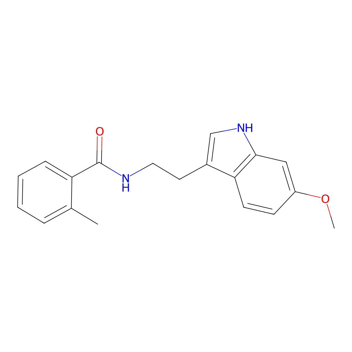 N-[2-(6-methoxy-1H-indol-3-yl)ethyl]-2-methylbenzamide molecular structure, CAS 775291-20-8