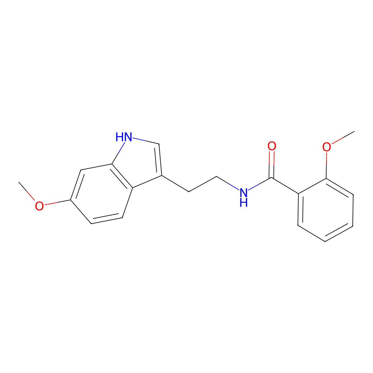 2-methoxy-N-[2-(6-methoxy-1H-indol-3-yl)ethyl]benzamide molecular structure, CAS 775291-23-1