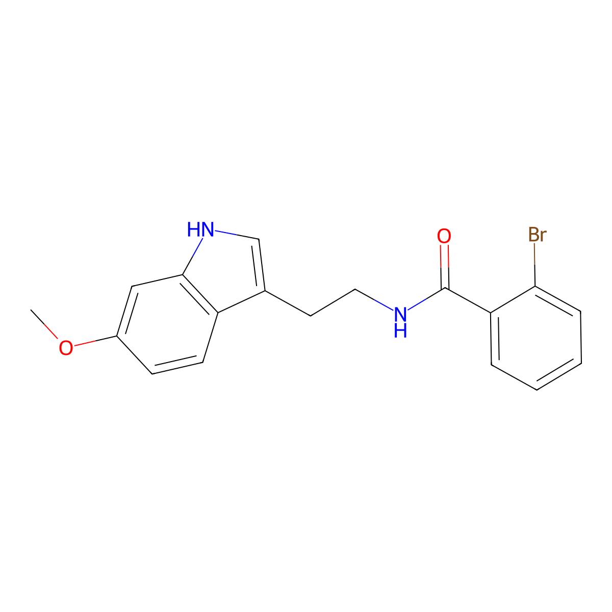 2-bromo-N-[2-(6-methoxy-1H-indol-3-yl)ethyl]benzamide molecular structure, CAS 775291-24-2