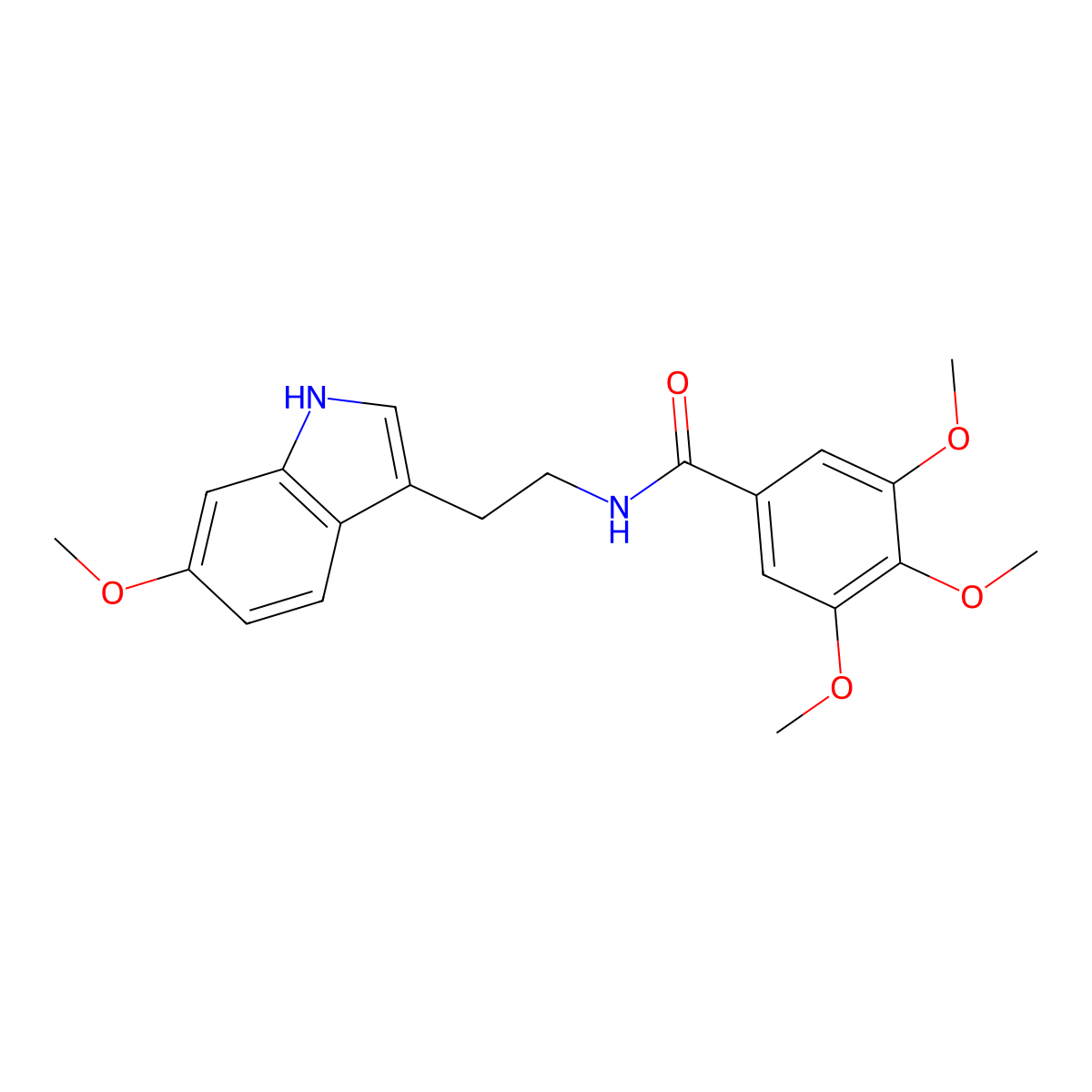 3,4,5-trimethoxy-N-[2-(6-methoxy-1H-indol-3-yl)ethyl]benzamide molecular structure, CAS 775291-28-6