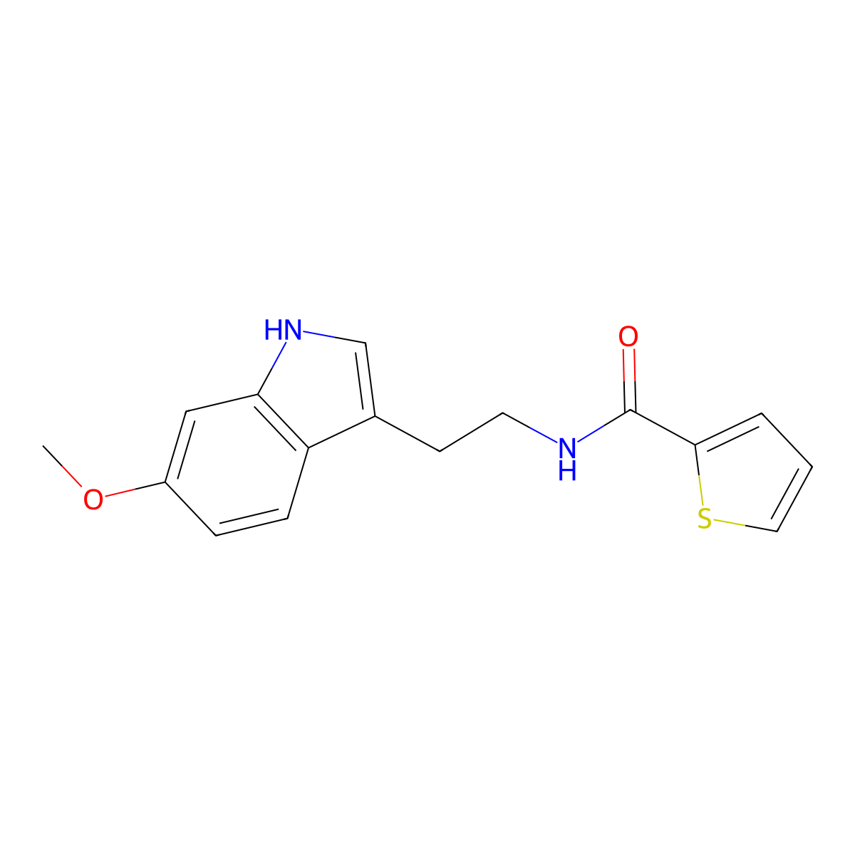 N-[2-(6-methoxy-1H-indol-3-yl)ethyl]thiophene-2-carboxamide molecular structure, CAS 775291-31-1
