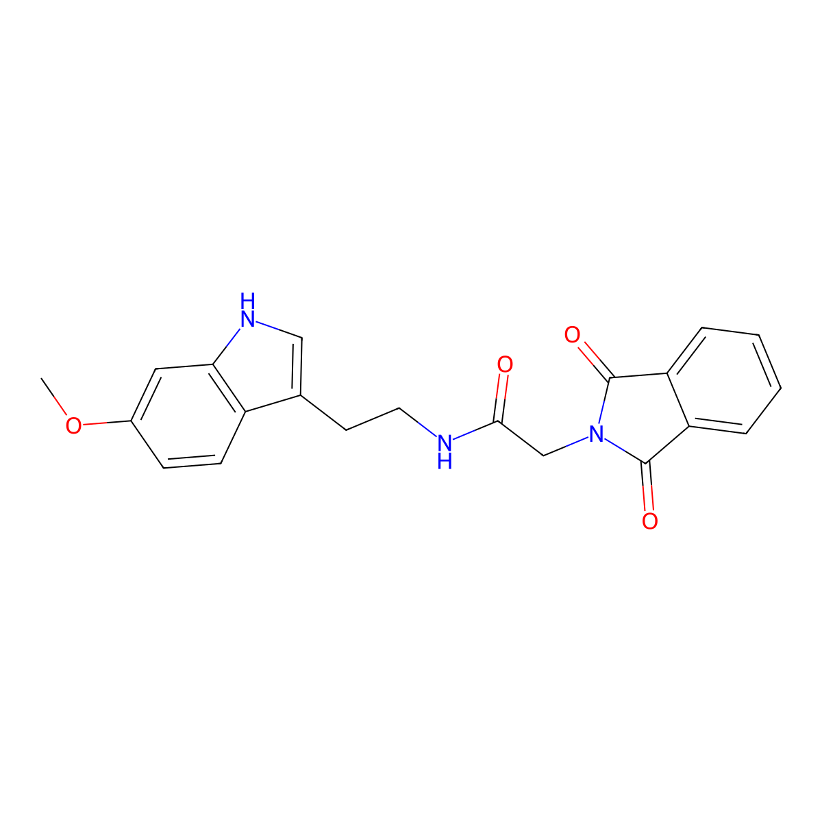 2-(1,3-dioxo-1,3-dihydro-2H-isoindol-2-yl)-N-[2-(6-methoxy-1H-indol-3-yl)ethyl]acetamide molecular structure, CAS 775291-35-5