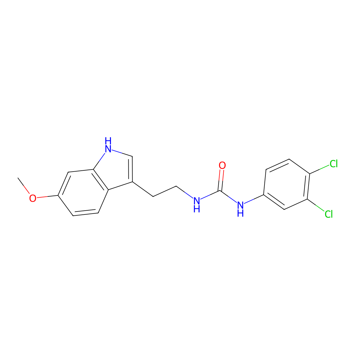 1-(3,4-dichlorophenyl)-3-[2-(6-methoxy-1H-indol-3-yl)ethyl]urea molecular structure, CAS 775291-40-2