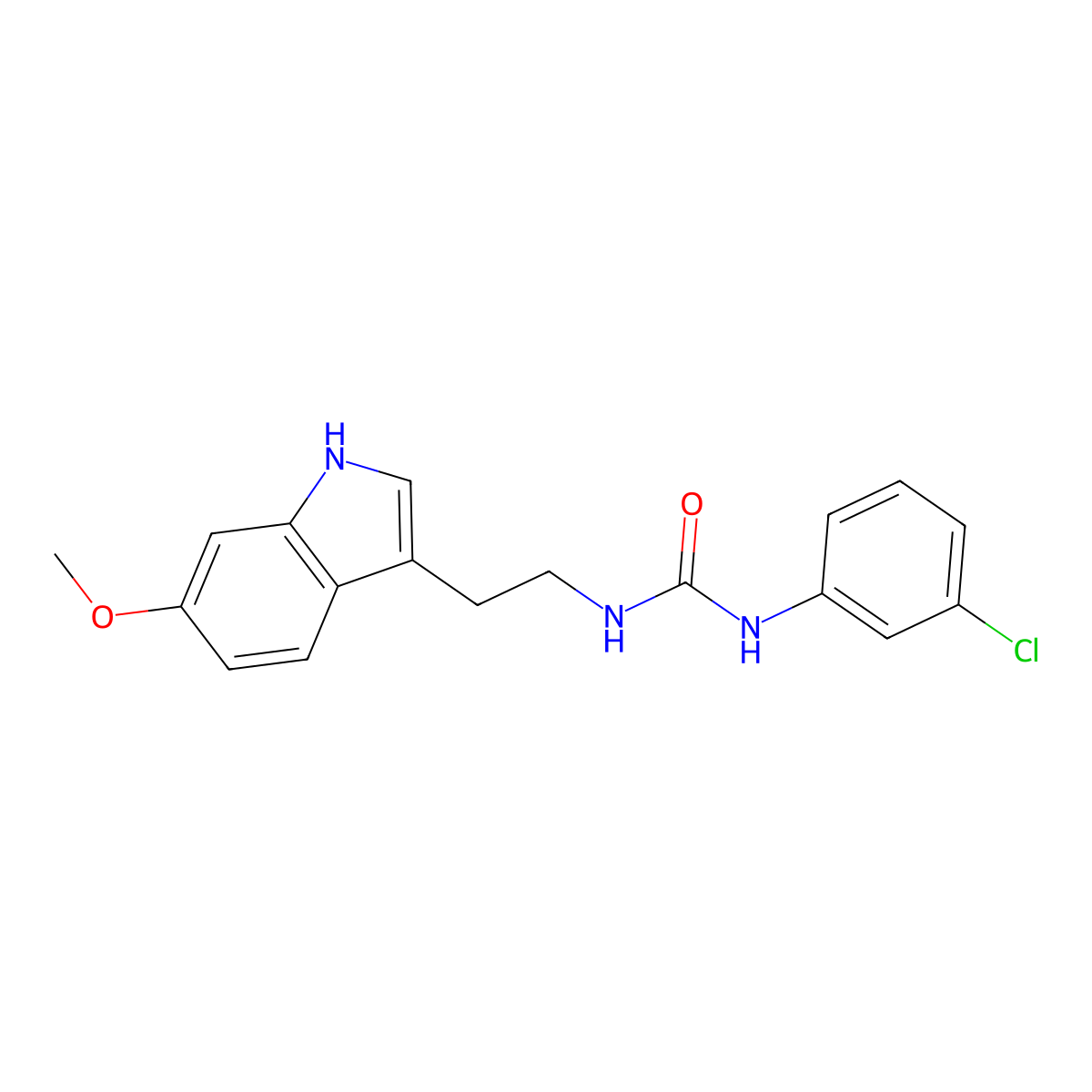 1-(3-chlorophenyl)-3-[2-(6-methoxy-1H-indol-3-yl)ethyl]urea molecular structure, CAS 775291-41-3
