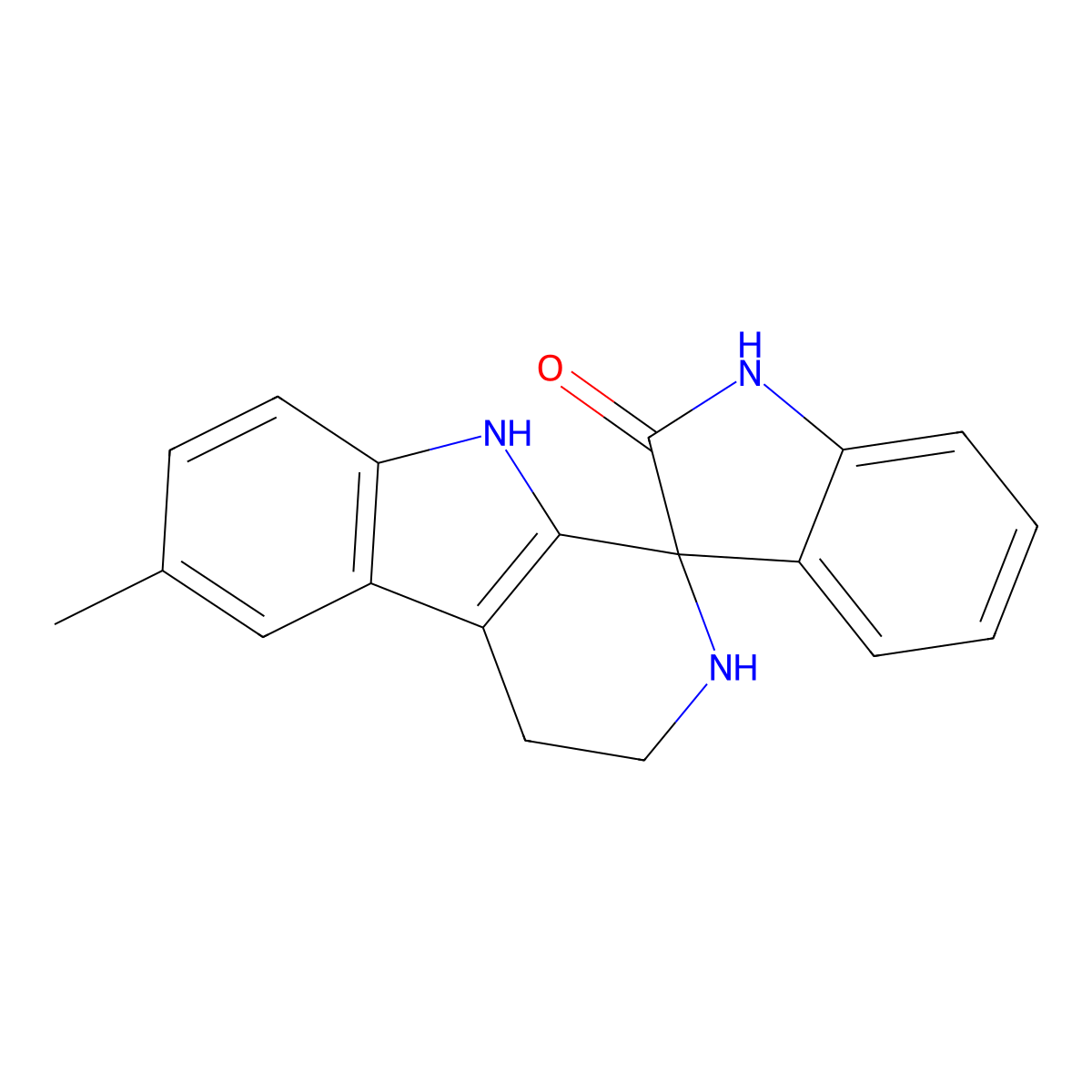 6-methyl-2,3,4,9-tetrahydrospiro[beta-carboline-1,3'-indol]-2'(1'H)-one molecular structure, CAS 775292-31-4