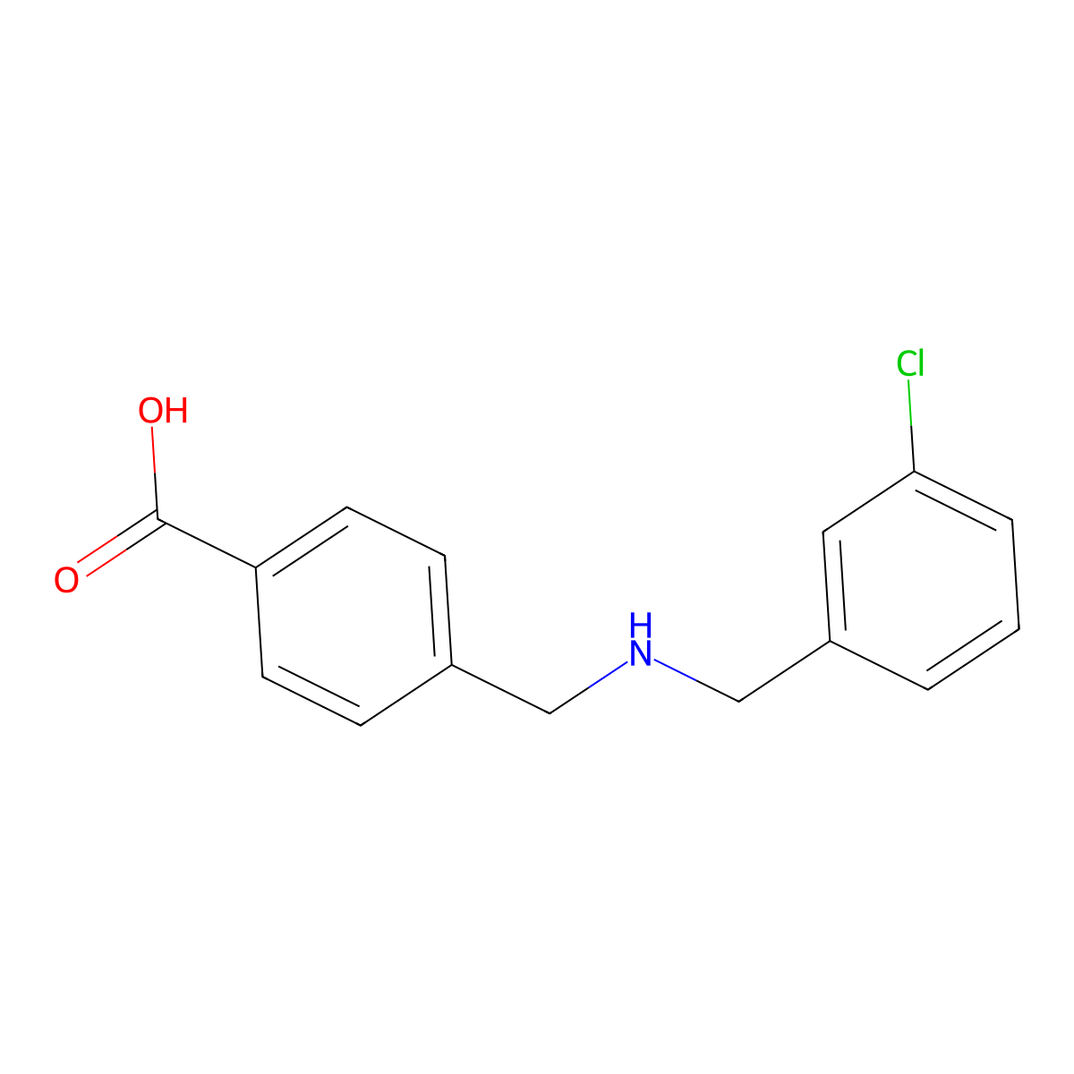 4-[[(3-chlorophenyl)methylamino]methyl]benzoic Acid molecular structure, CAS 775293-15-7