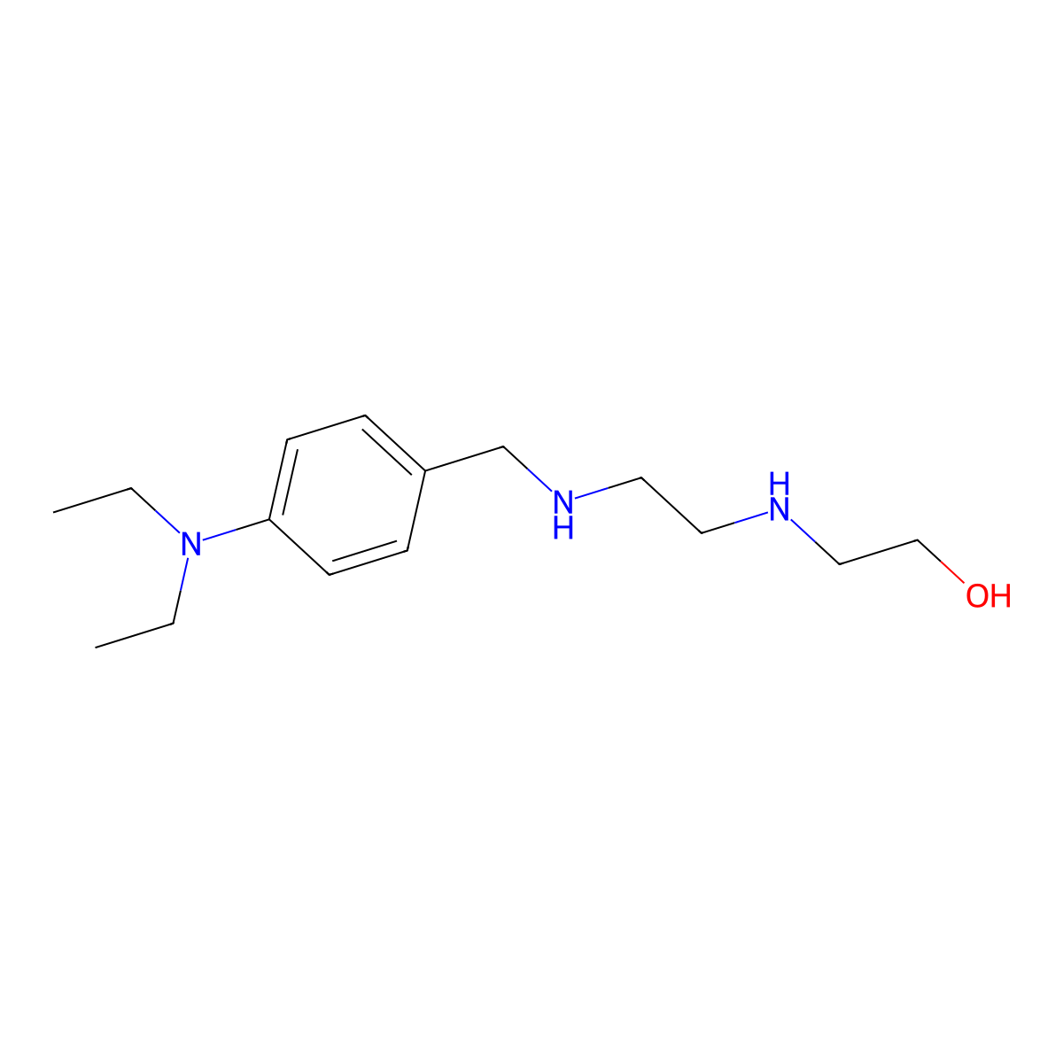 2-[(2-{[4-(Diethylamino)benzyl]amino}ethyl)amino]ethanol molecular structure, CAS 775293-29-3