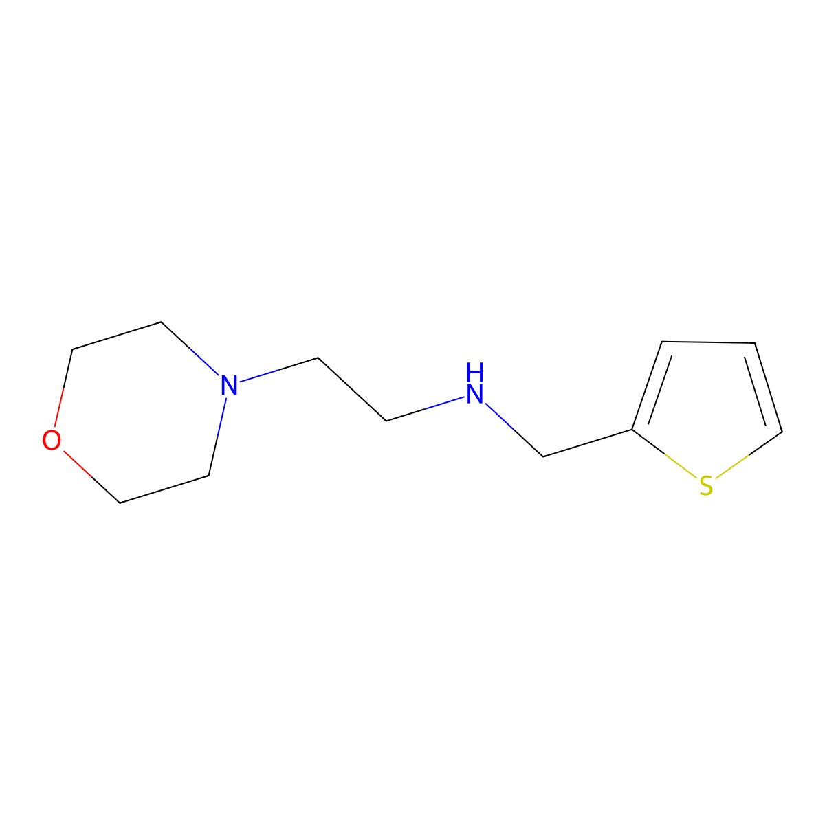 (2-Morpholin-4-ylethyl)(2-thienylmethyl)amine molecular structure, CAS 775293-39-5