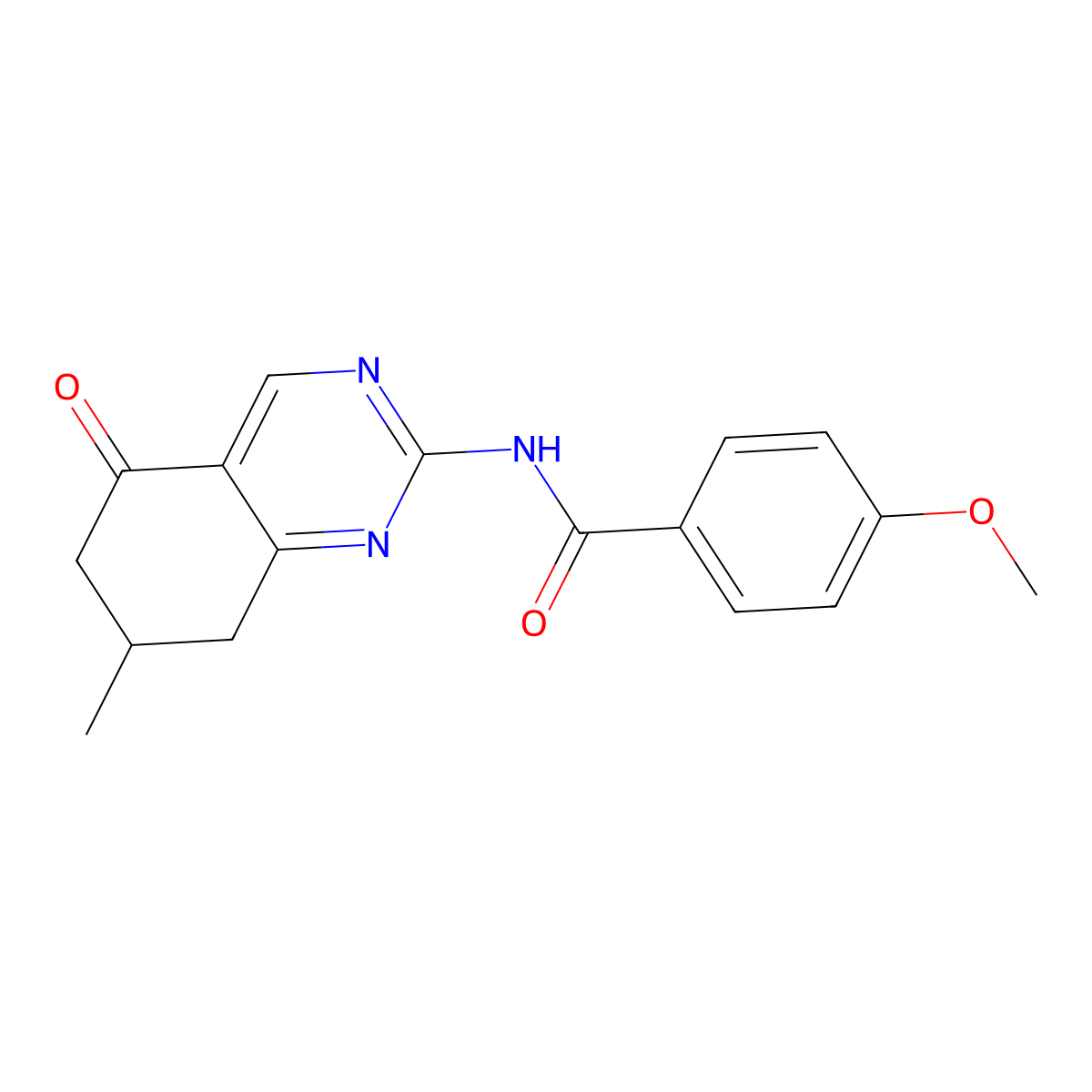 4-methoxy-N-(7-methyl-5-oxo-5,6,7,8-tetrahydroquinazolin-2-yl)benzamide molecular structure, CAS 775293-66-8