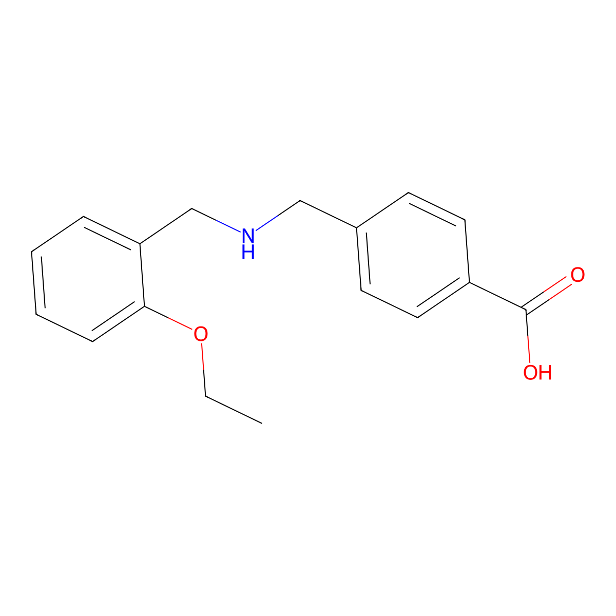 4-{[(2-Ethoxybenzyl)amino]methyl}benzoic acid molecular structure, CAS 775293-71-5