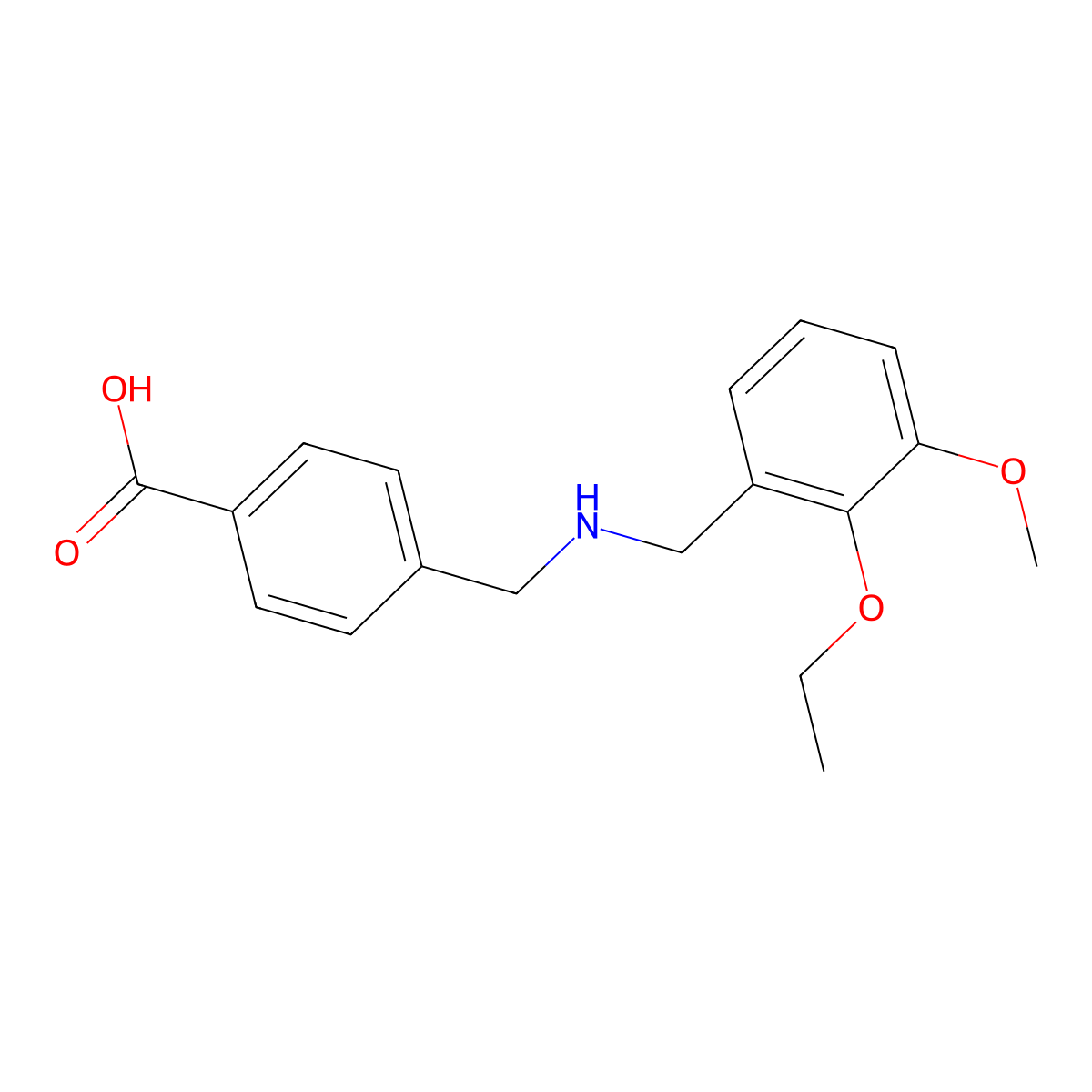 4-{[(2-Ethoxy-3-methoxybenzyl)amino]methyl}benzoic acid molecular structure, CAS 775293-81-7