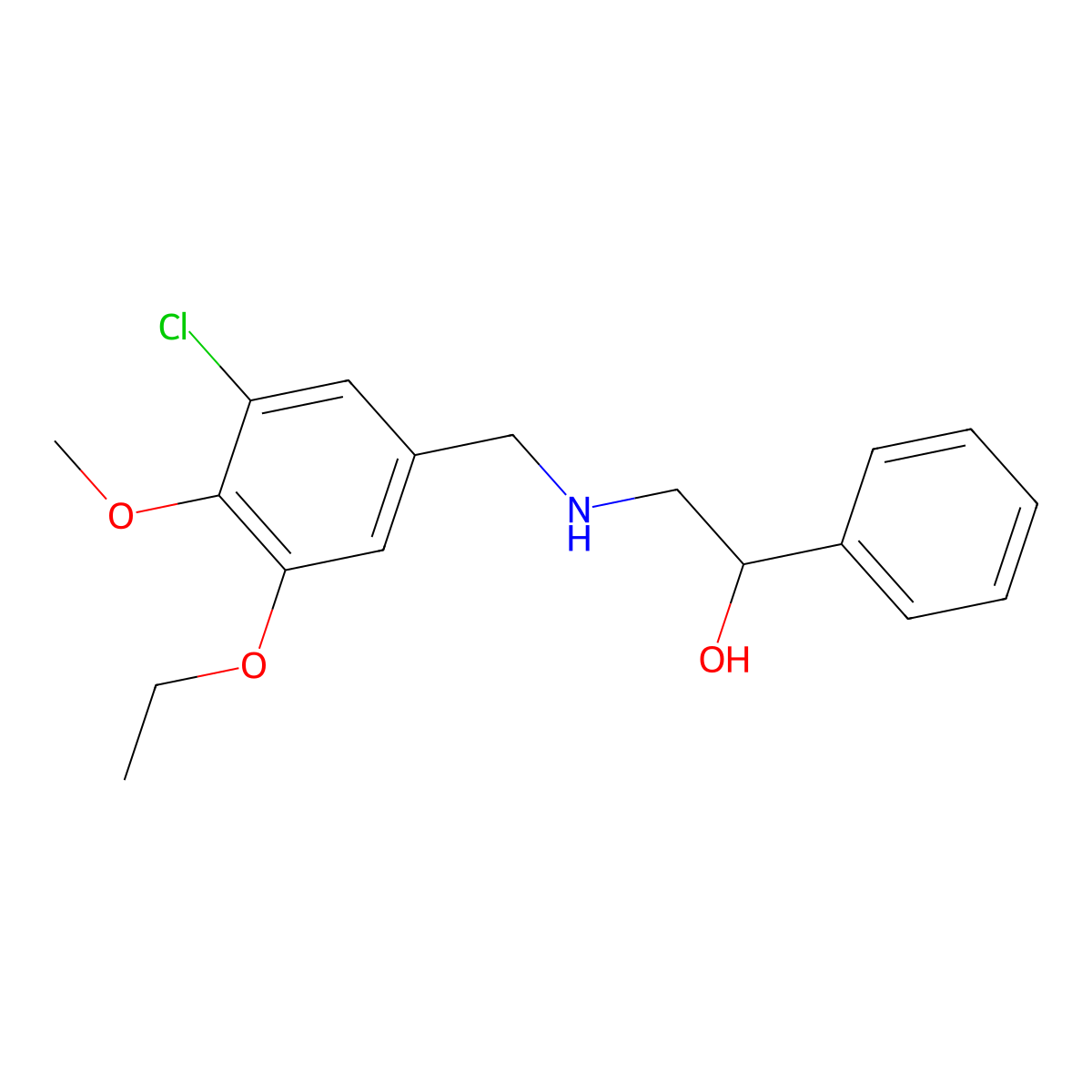 2-[(3-Chloro-5-ethoxy-4-methoxybenzyl)amino]-1-phenylethanol molecular structure, CAS 775293-95-3