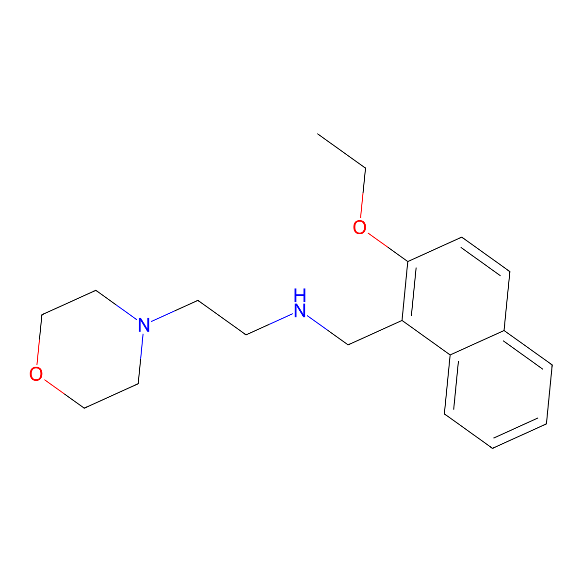 N-[(2-ethoxynaphthalen-1-yl)methyl]-2-morpholin-4-ylethanamine molecular structure, CAS 775294-01-4