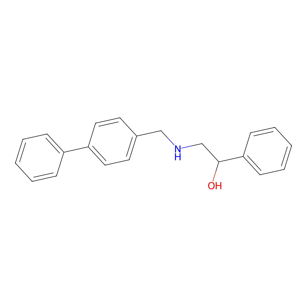 1-Phenyl-2-[(4-phenylphenyl)methylamino]ethanol molecular structure, CAS 775294-07-0