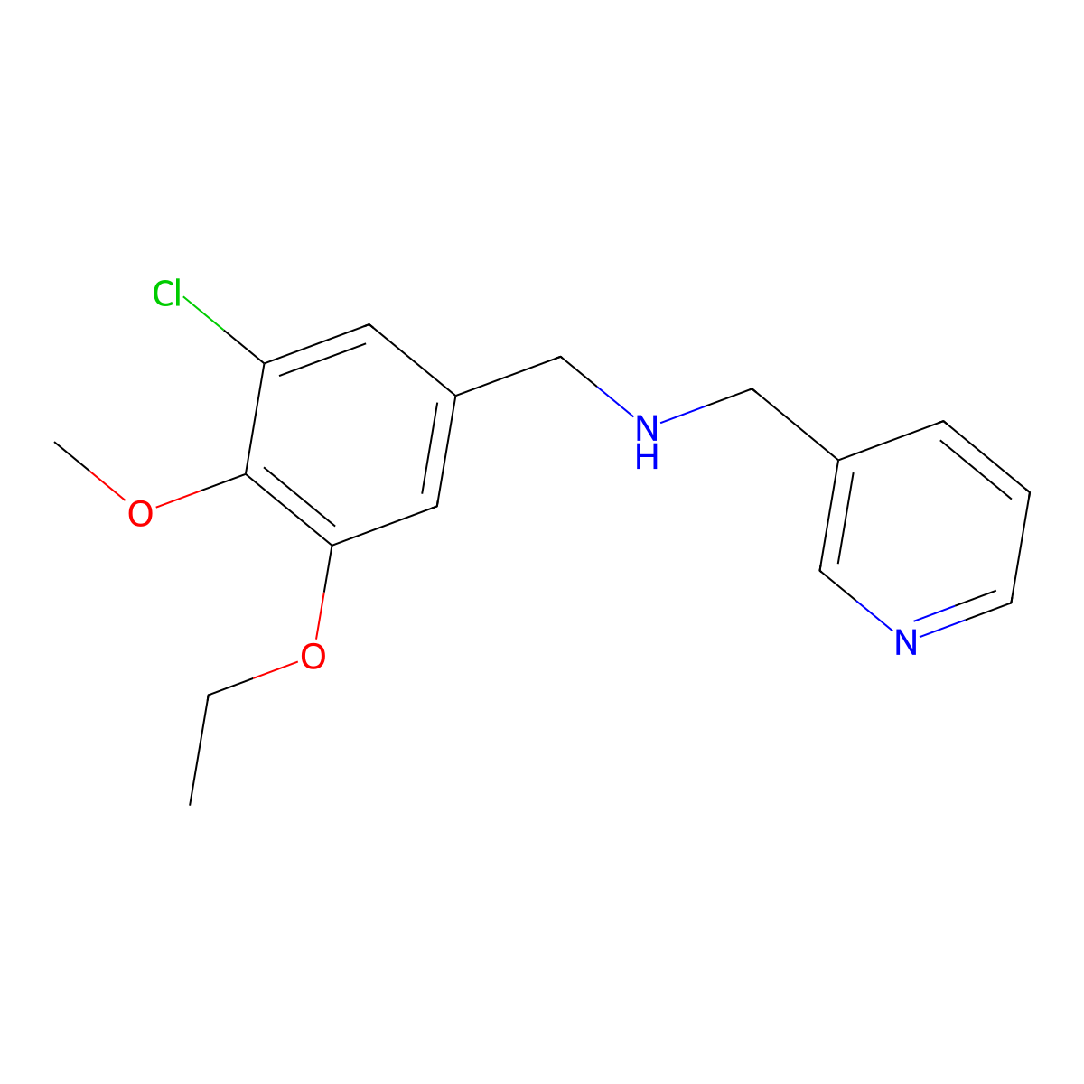 N-(3-chloro-5-ethoxy-4-methoxybenzyl)-N-(3-pyridinylmethyl)amine molecular structure, CAS 775294-55-8