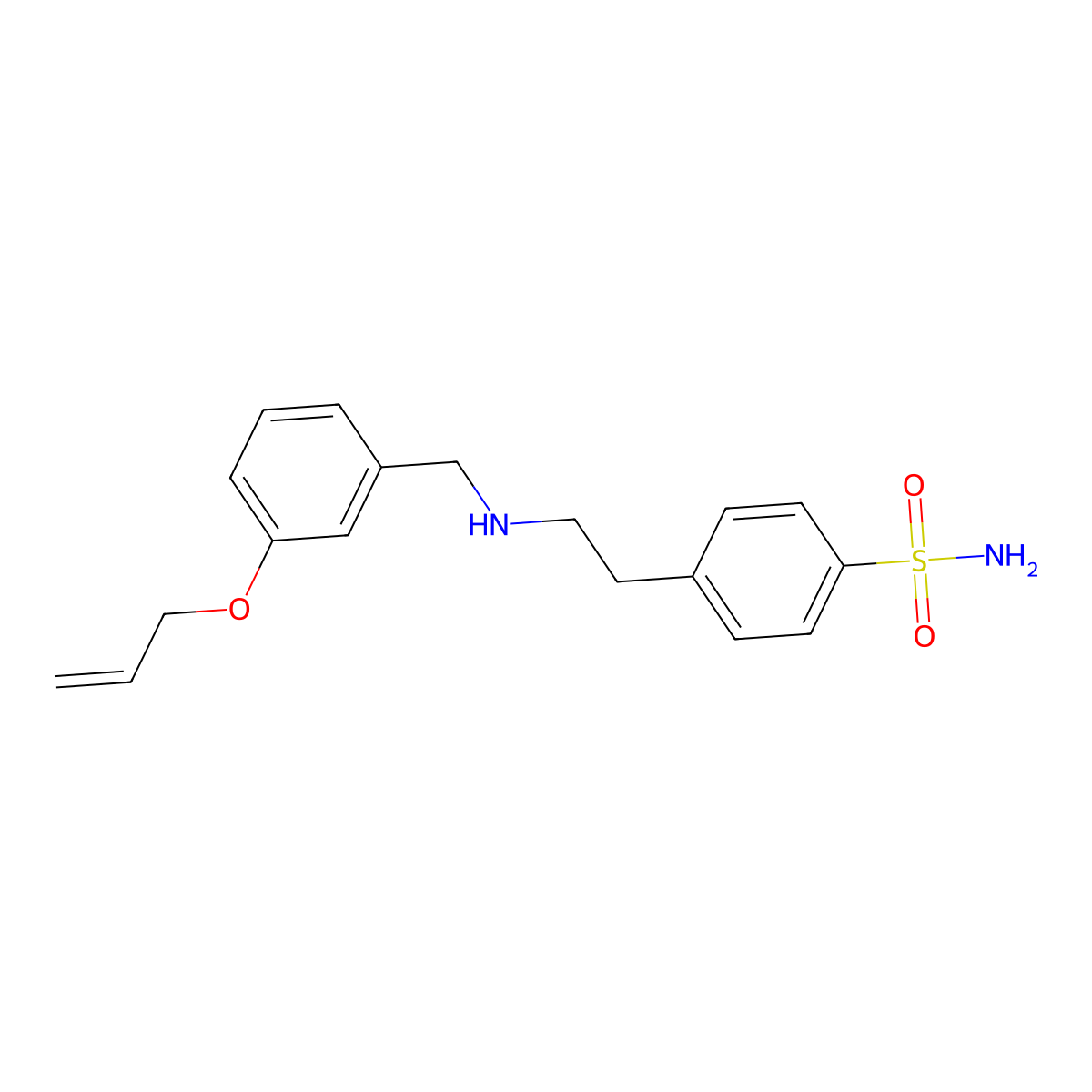 4-[2-[(3-Prop-2-enoxyphenyl)methylamino]ethyl]benzenesulfonamide molecular structure, CAS 775294-61-6