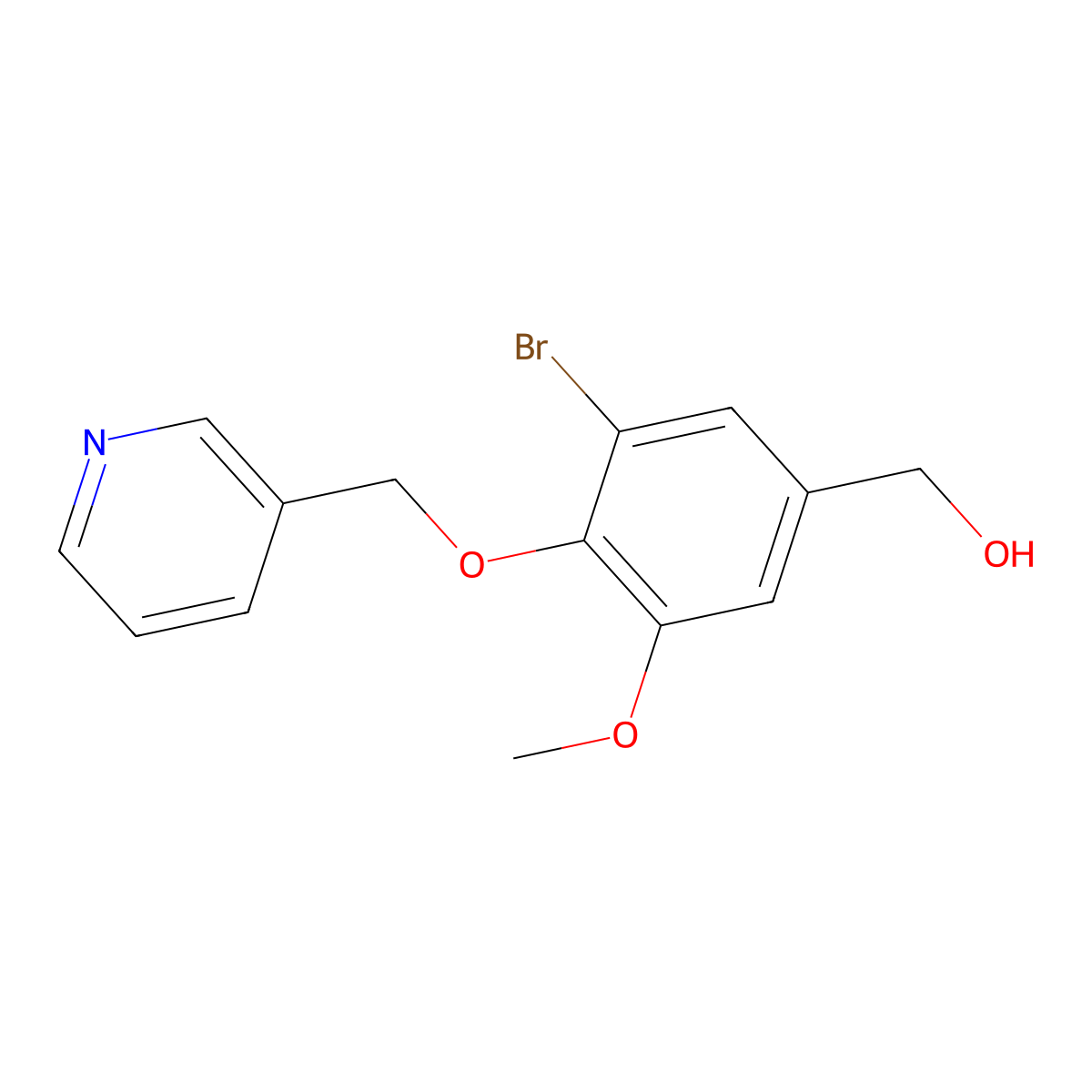 [3-Bromo-5-methoxy-4-(pyridin-3-ylmethoxy)phenyl]methanol molecular structure, CAS 775294-95-6