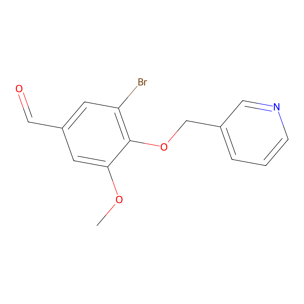 3-Bromo-5-methoxy-4-(pyridin-3-ylmethoxy)benzaldehyde molecular structure, CAS 775294-96-7