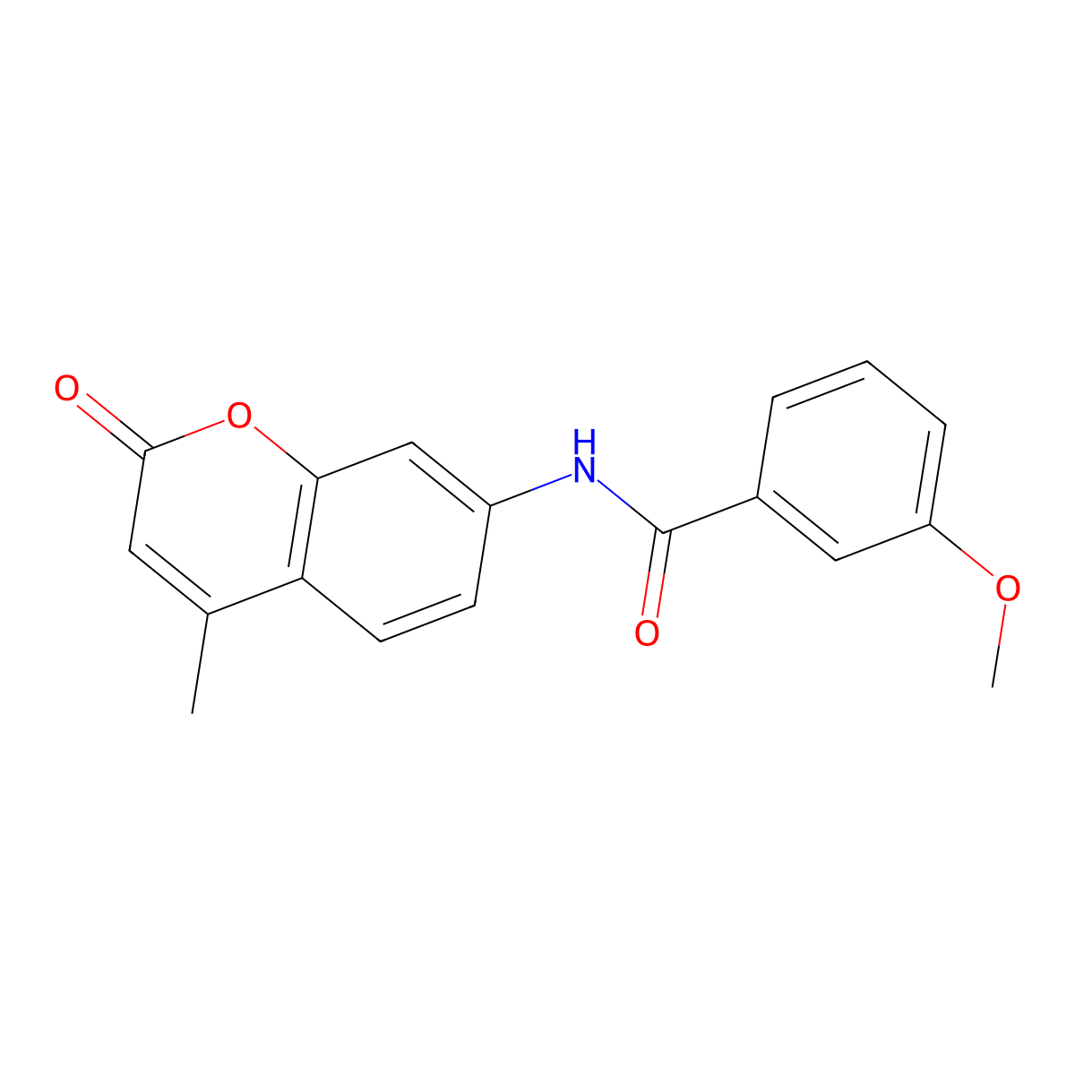3-methoxy-N-(4-methyl-2-oxochromen-7-yl)benzamide molecular structure, CAS 775299-01-9