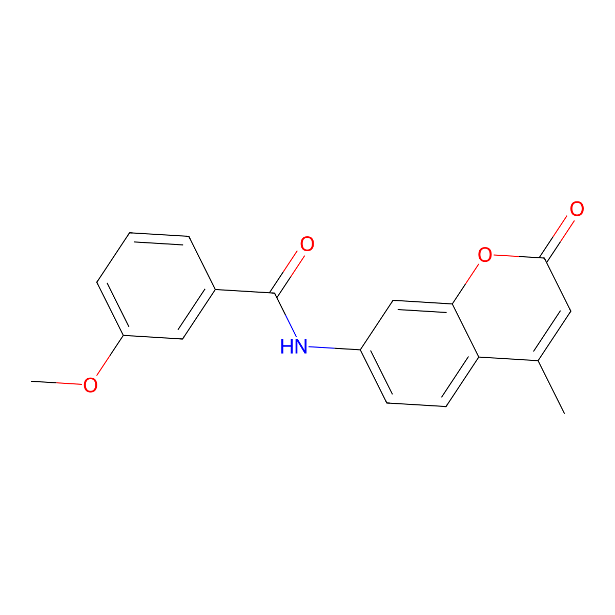 3-methoxy-N-(4-methyl-2-oxochromen-7-yl)benzamide molecular structure, CAS 775299-01-9