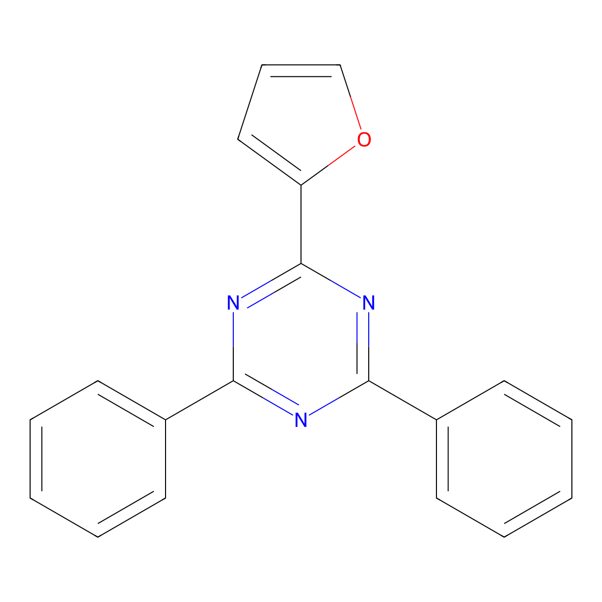 2-(2-Furyl)-4,6-diphenyl-1,3,5-triazine molecular structure, CAS 7753-01-7