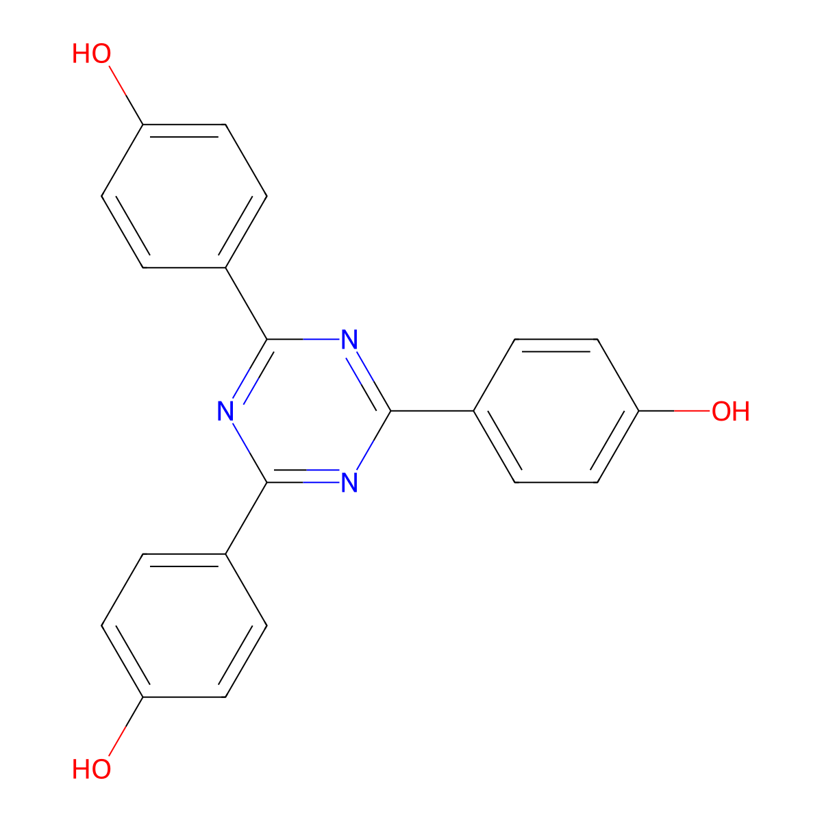 4,4',4''-(1,3,5-Triazine-2,4,6-triyl)triphenol molecular structure, CAS 7753-13-1
