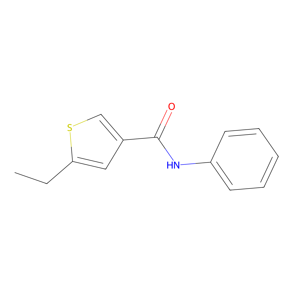 5-ethyl-N-phenylthiophene-3-carboxamide molecular structure, CAS 775300-09-9
