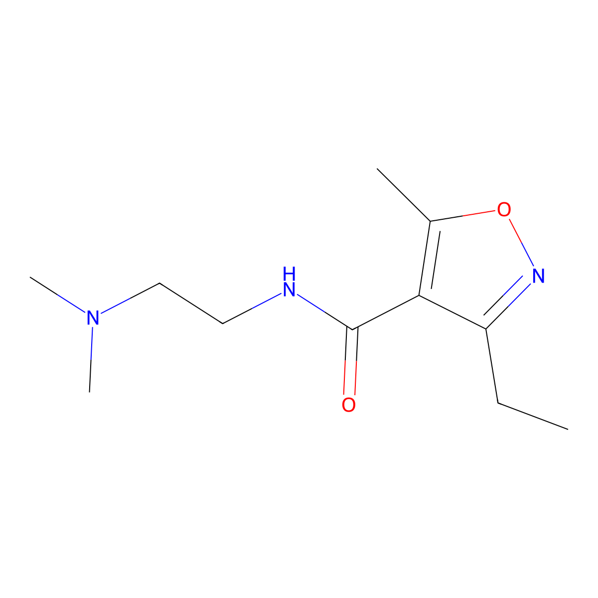 N-(2-(Dimethylamino)ethyl)-3-ethyl-5-methylisoxazole-4-carboxamide molecular structure, CAS 775300-37-3