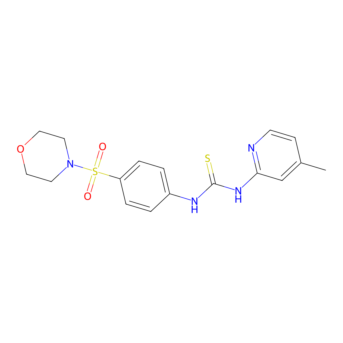 1-(4-Methylpyridin-2-yl)-3-[4-(morpholin-4-ylsulfonyl)phenyl]thiourea molecular structure, CAS 775300-54-4
