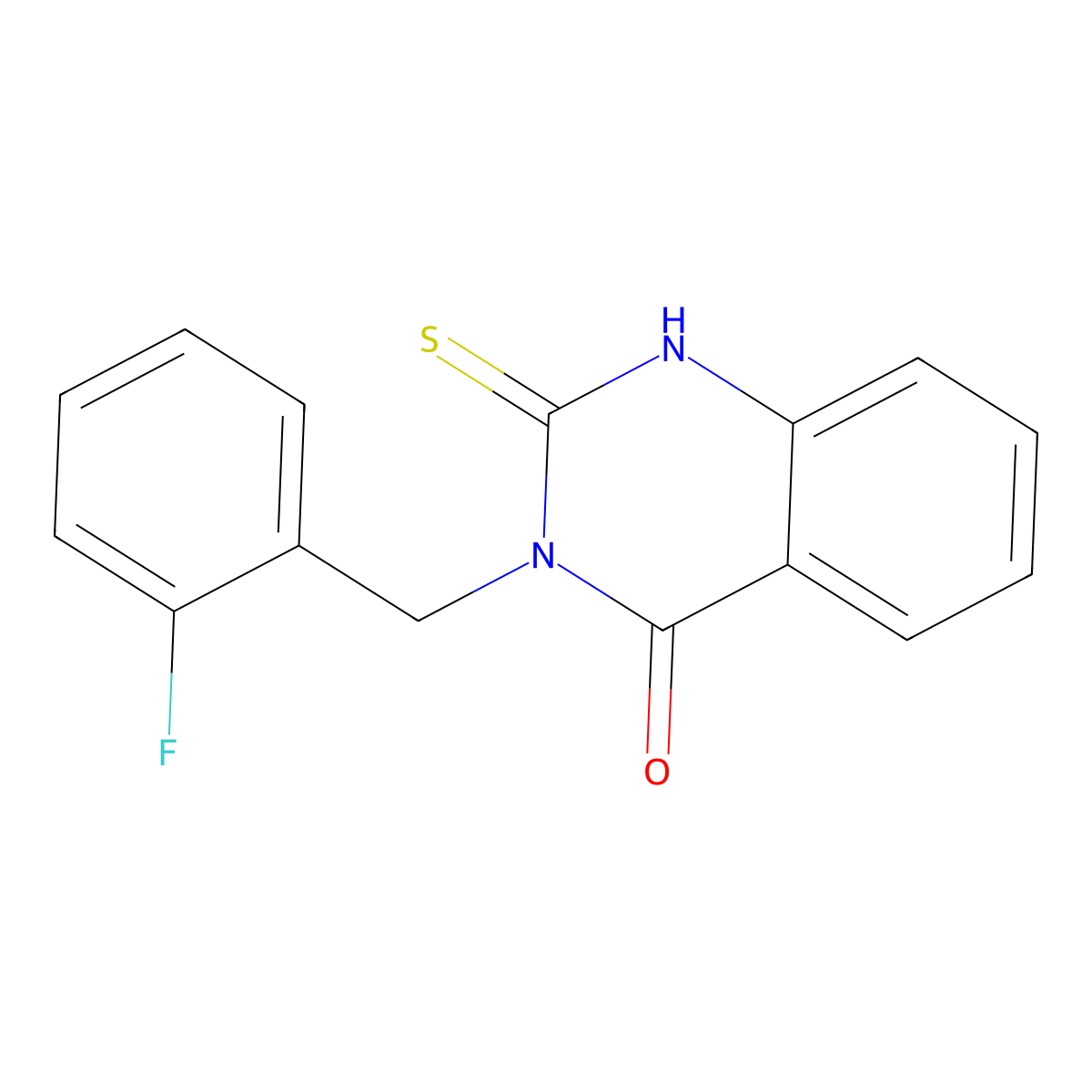 3-(2-fluorobenzyl)-2-sulfanylquinazolin-4(3H)-one molecular structure, CAS 775300-71-5