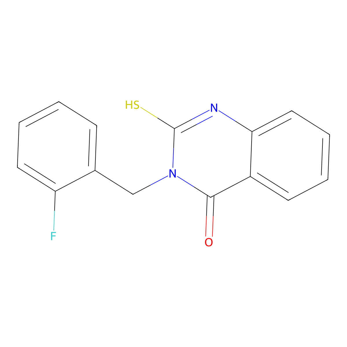 3-(2-fluorobenzyl)-2-sulfanylquinazolin-4(3H)-one molecular structure, CAS 775300-71-5