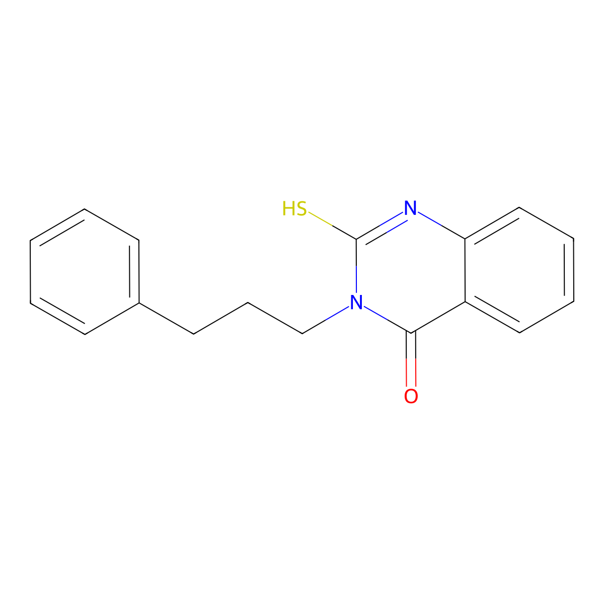 3-(3-Phenylpropyl)-2-sulfanyl-3,4-dihydroquinazolin-4-one molecular structure, CAS 775300-73-7