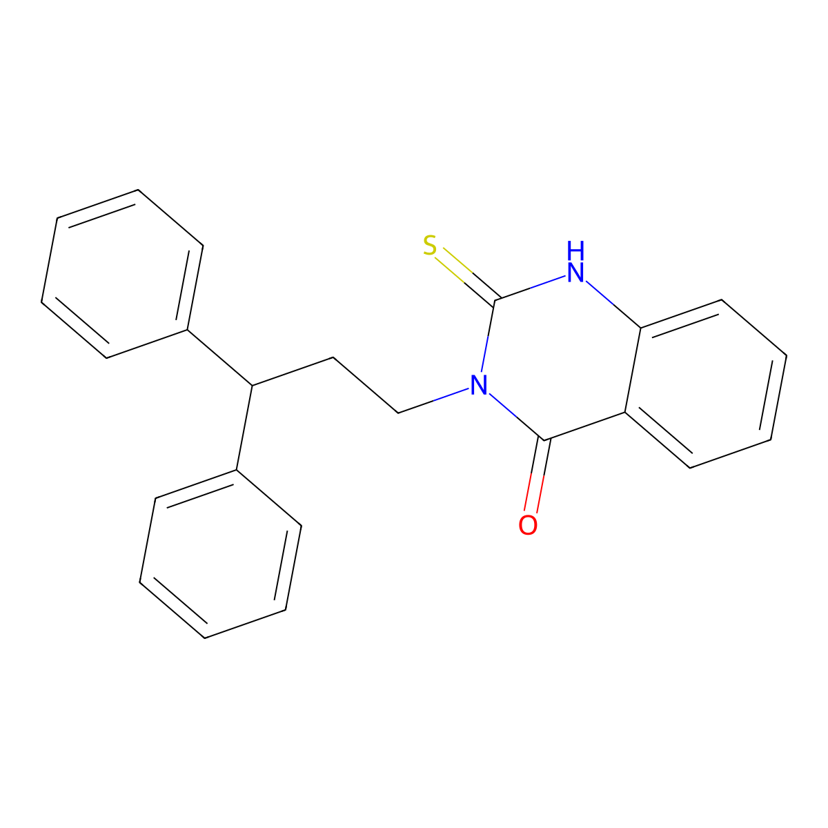 3-(3,3-diphenylpropyl)-2-sulfanylquinazolin-4(3H)-one molecular structure, CAS 775300-74-8